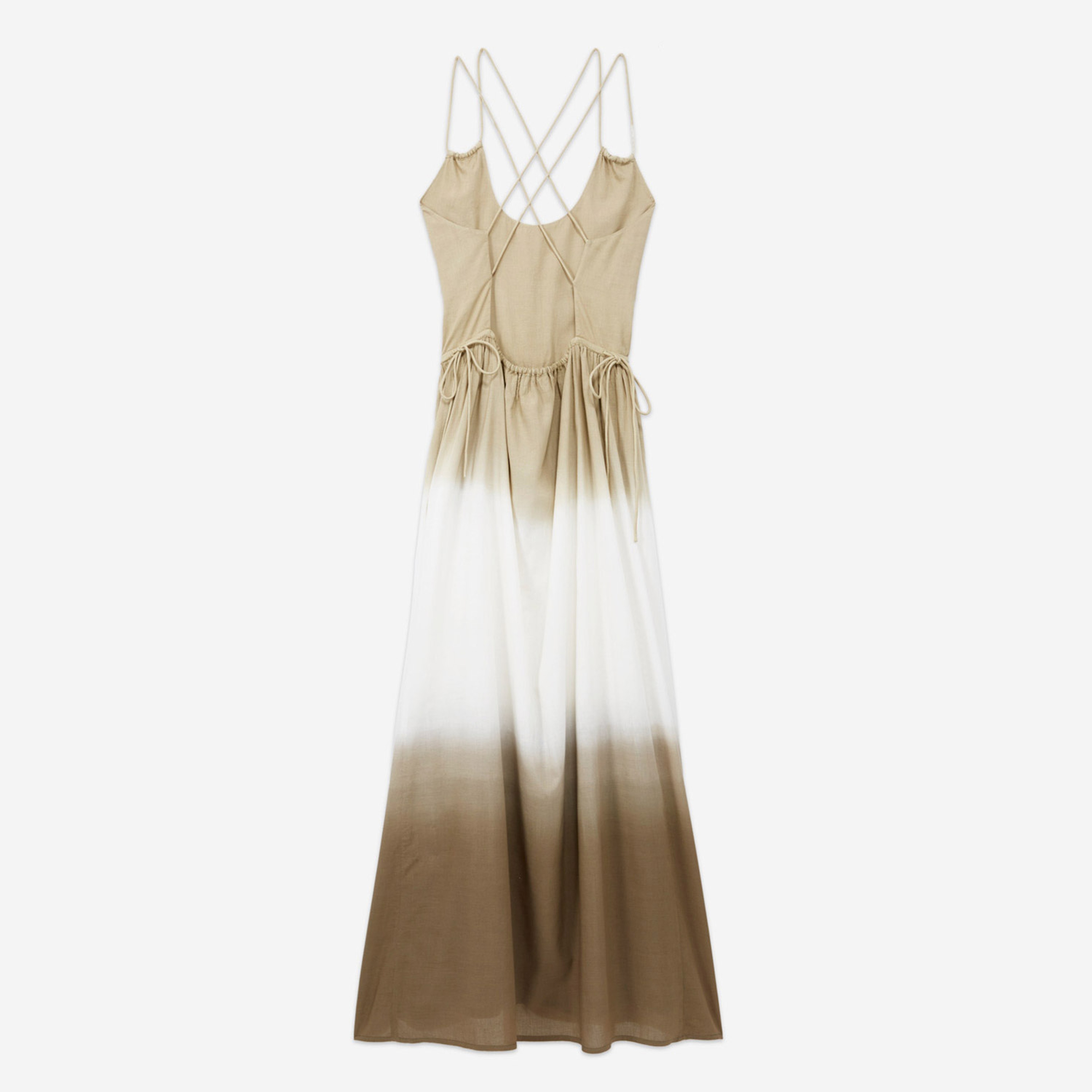 KADIN İNCE ASKILI DEGRADE HAKİ ELBİSE