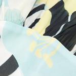 KADIN ÇİÇEK DESENLİ YEŞİL ELBİSE