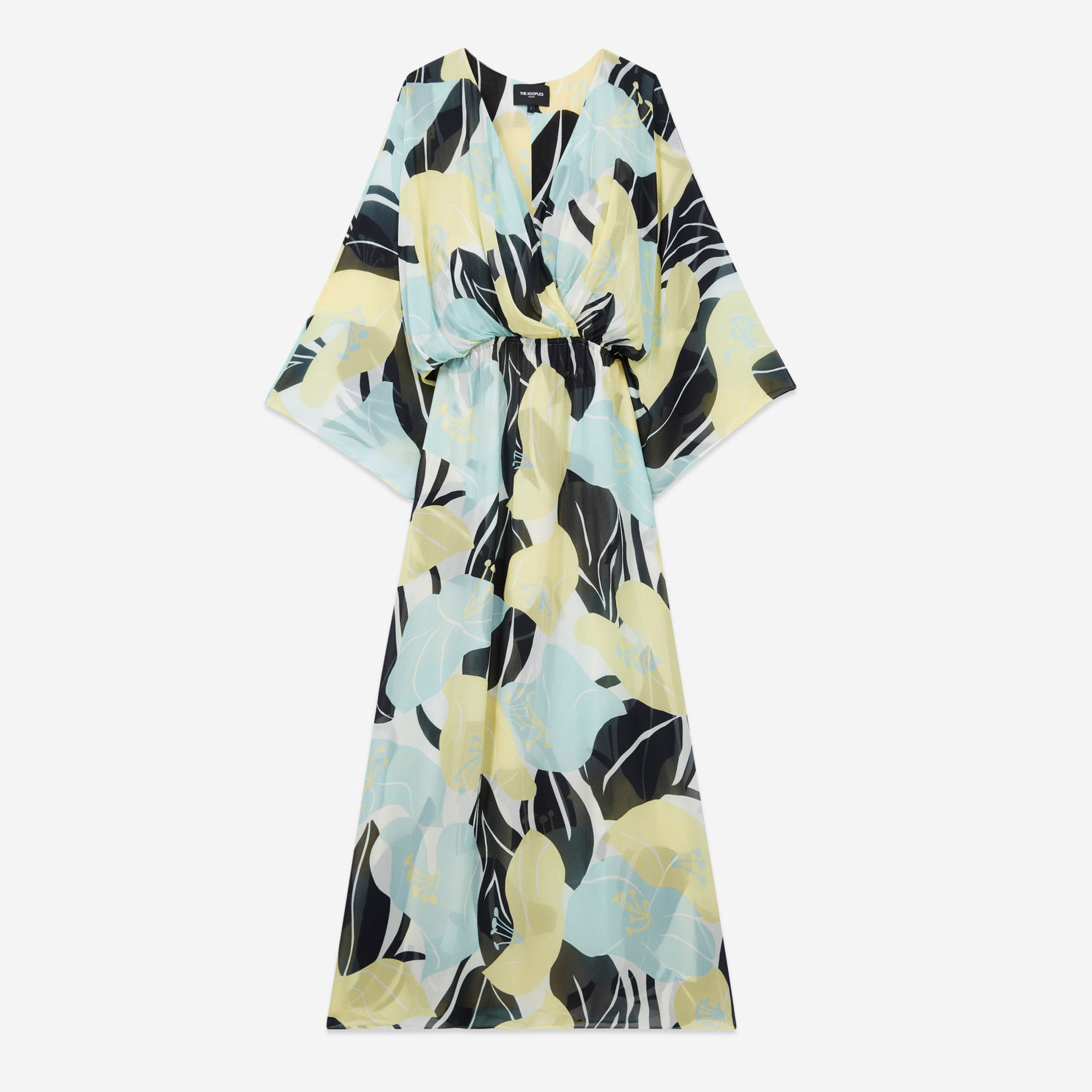 KADIN ÇİÇEK DESENLİ YEŞİL ELBİSE