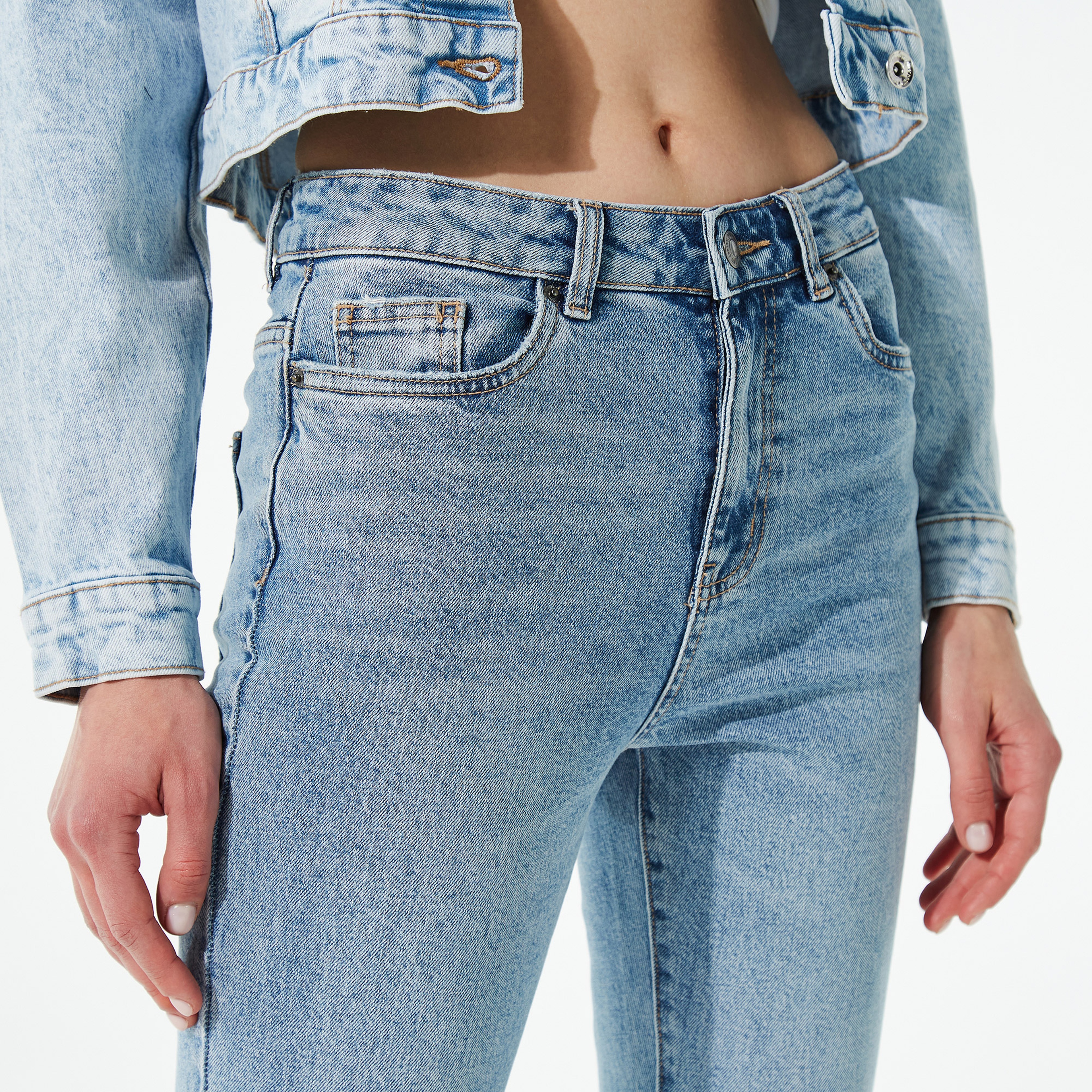 Vero Moda Selma Yüksek Bel Flare It Gu398 Kadın Mavi Jean