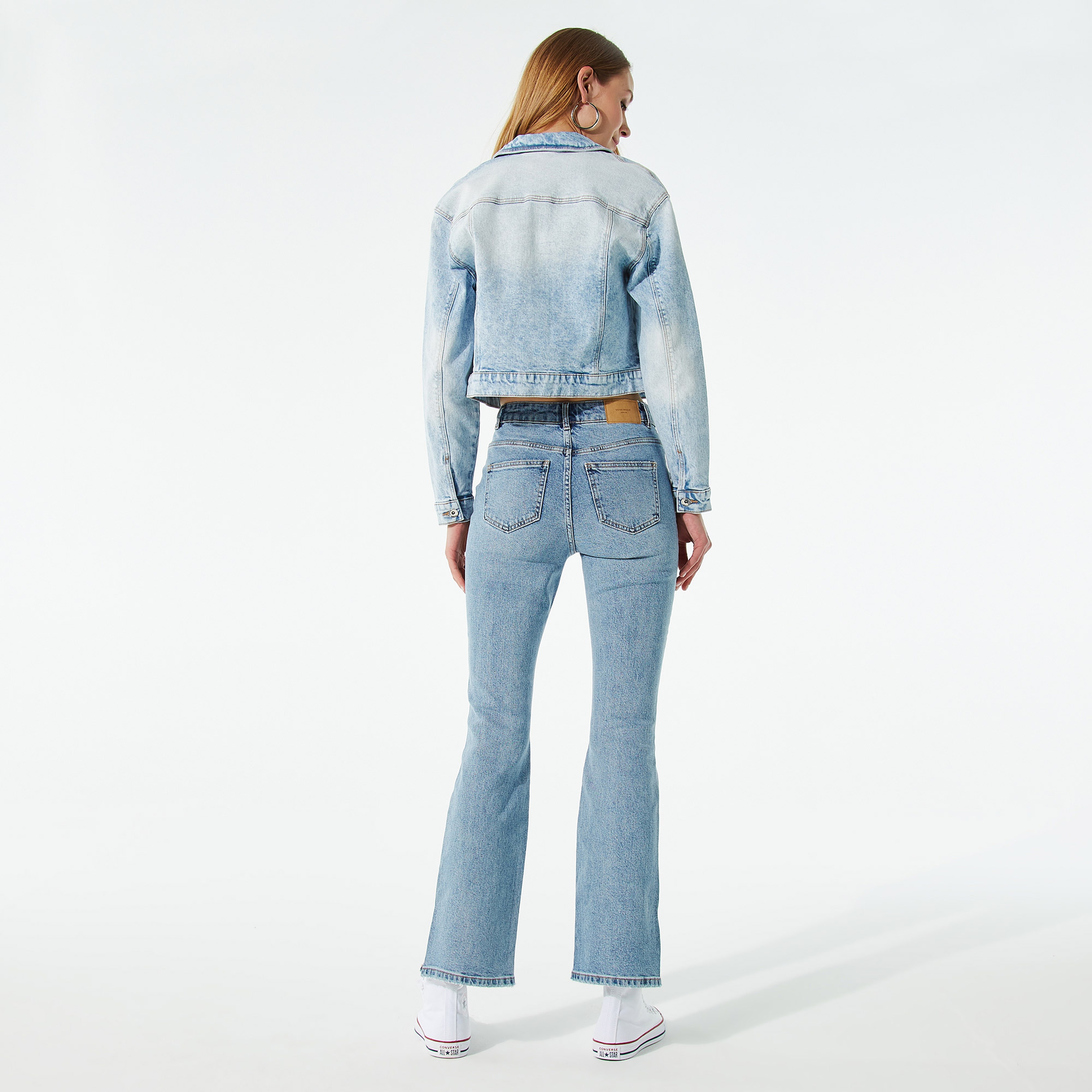 Vero Moda Selma Yüksek Bel Flare It Gu398 Kadın Mavi Jean