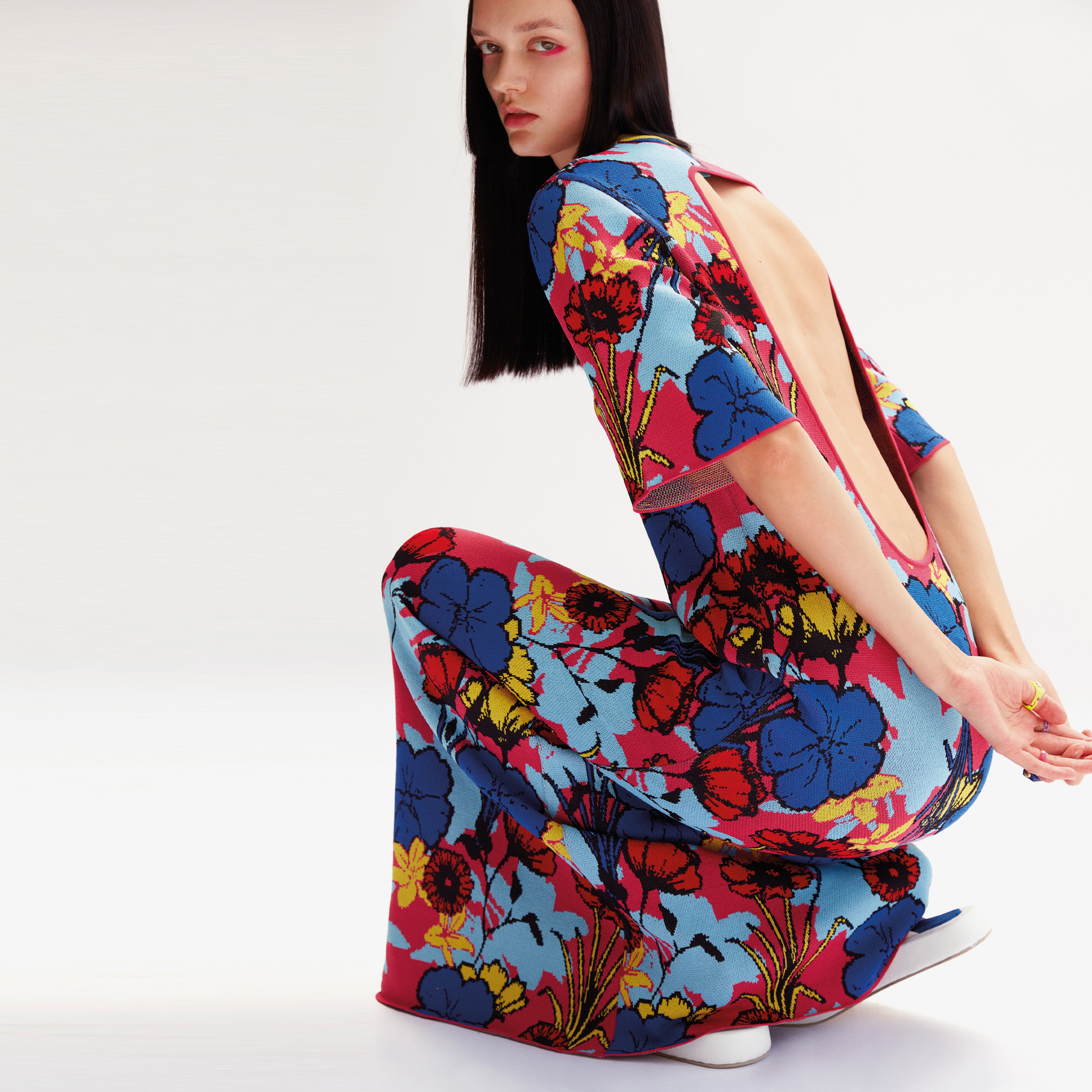 Ace Nayman Haze Knitted Kadın Renkli Elbise