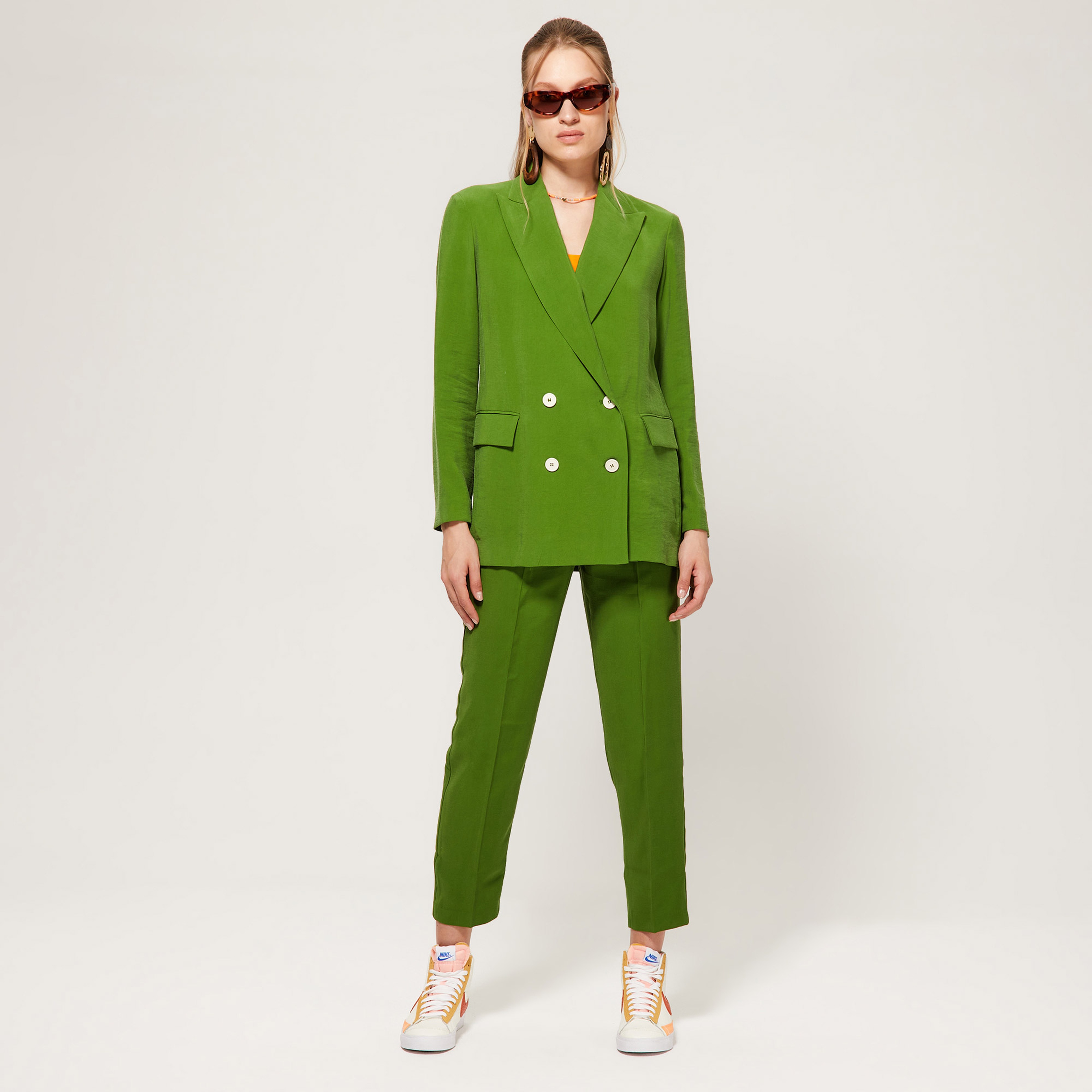 Benetton Kadın Yeşil Pantolon