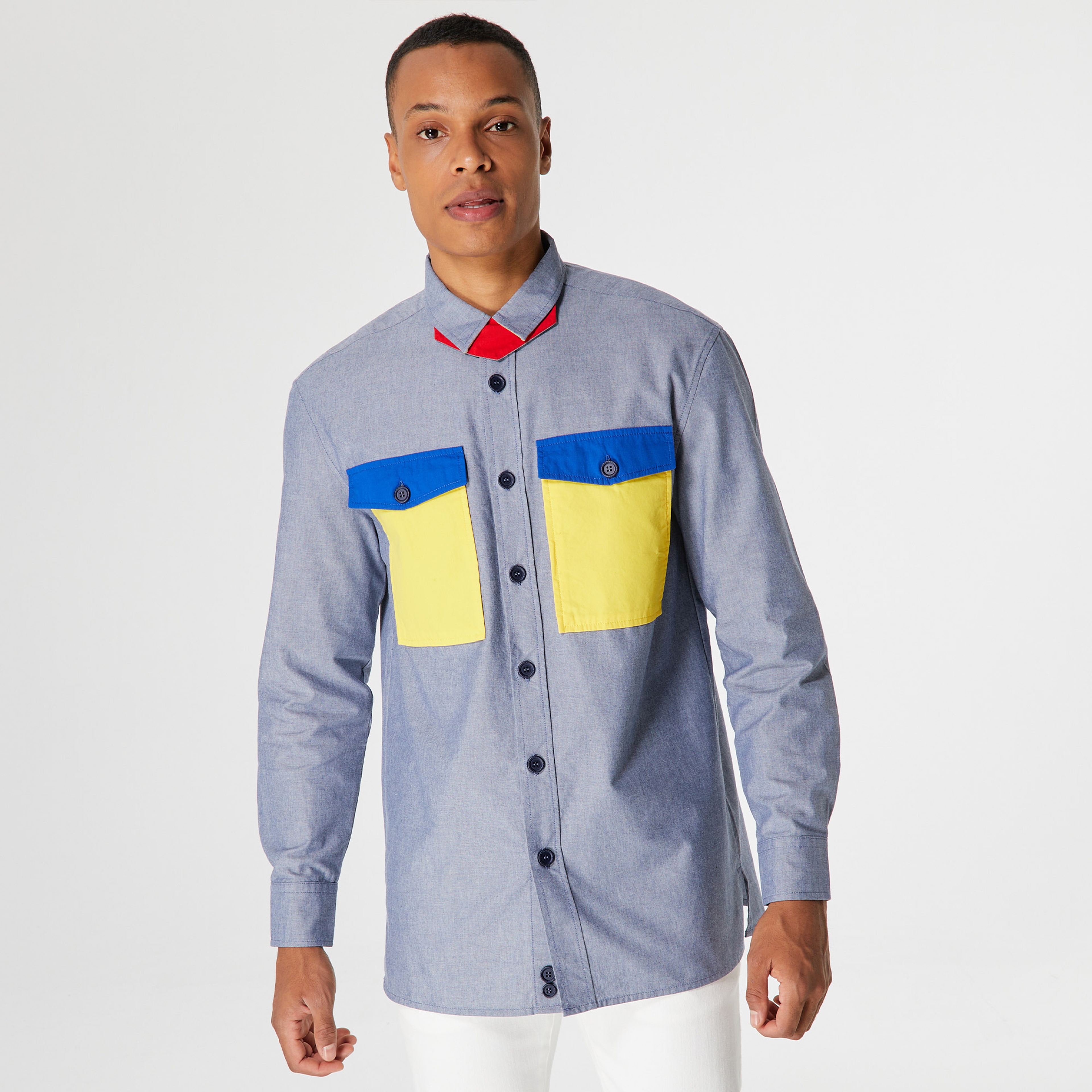 Benetton Erkek Renkli Gömlek