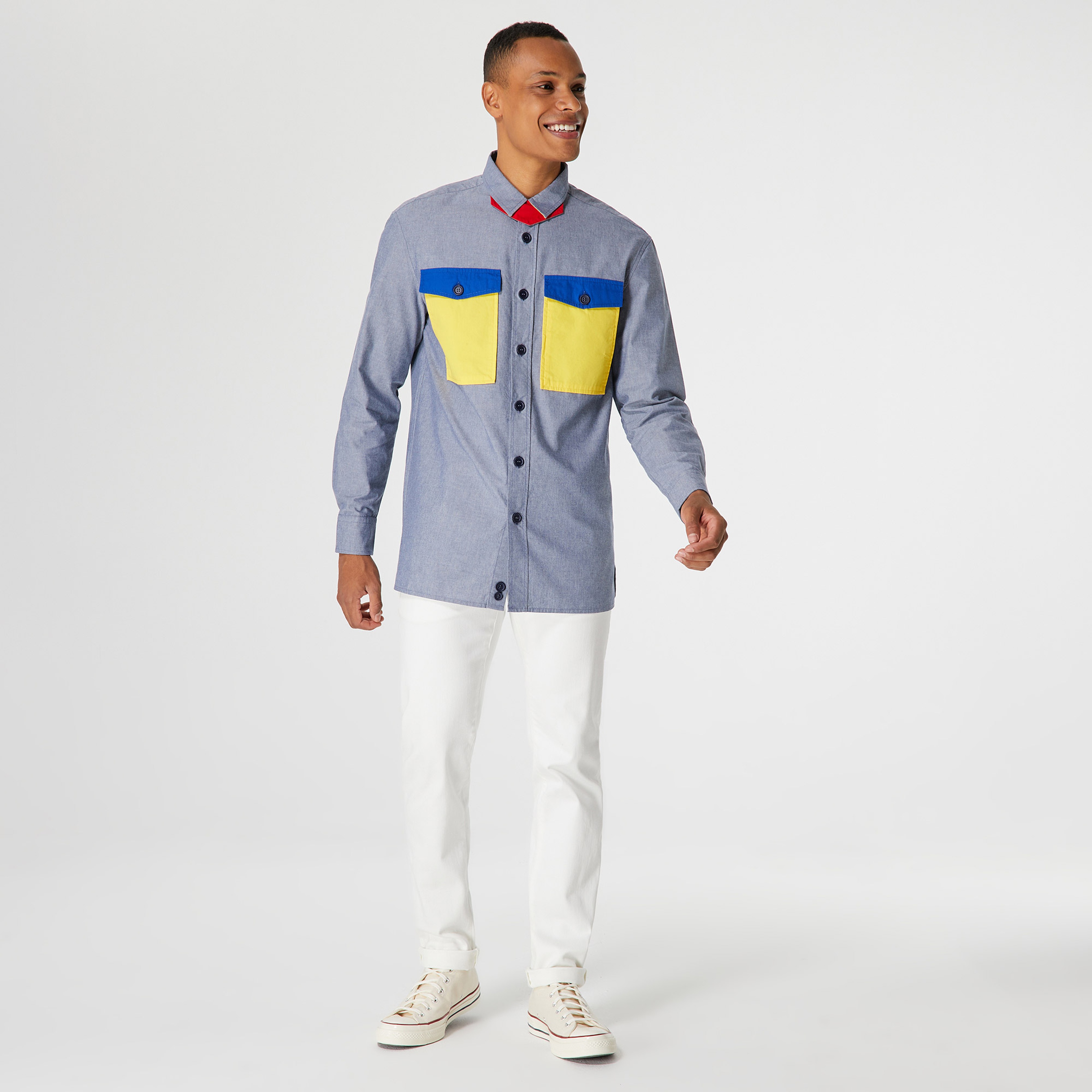 Benetton Erkek Renkli Gömlek