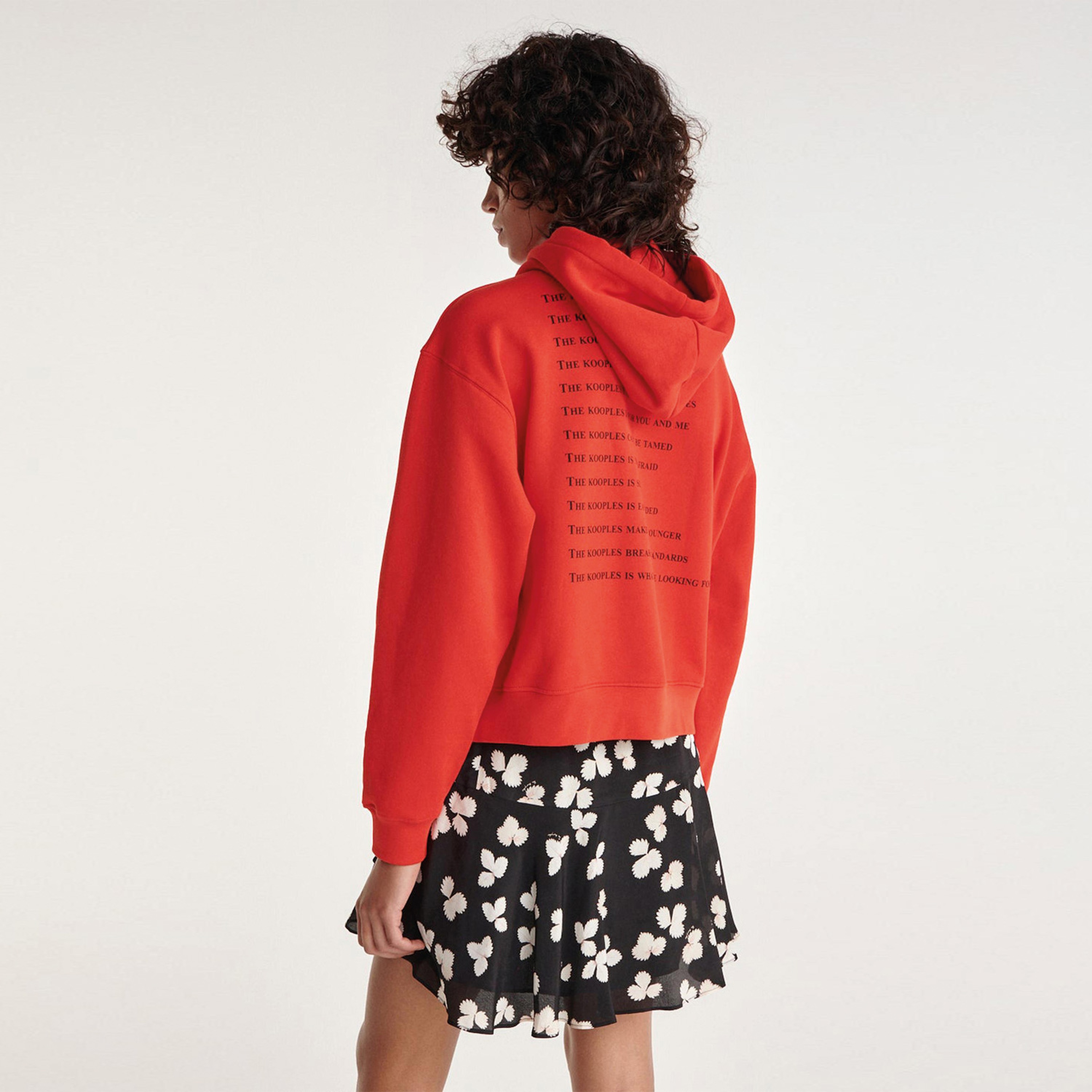 The Kooples Logo Baskılı Kadın Kırmızı Hoodie