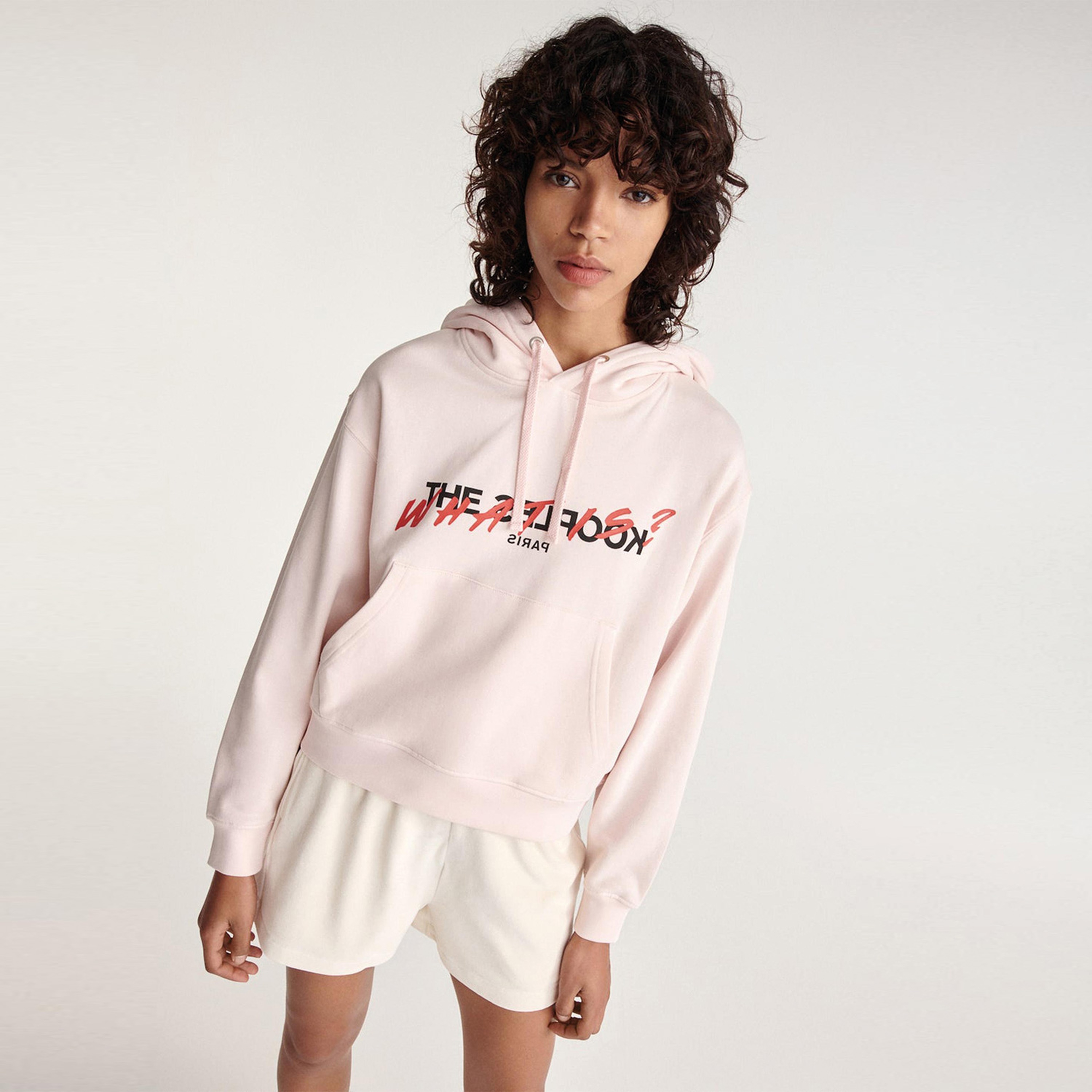The Kooples Logo Baskılı Kadın Pembe Hoodie