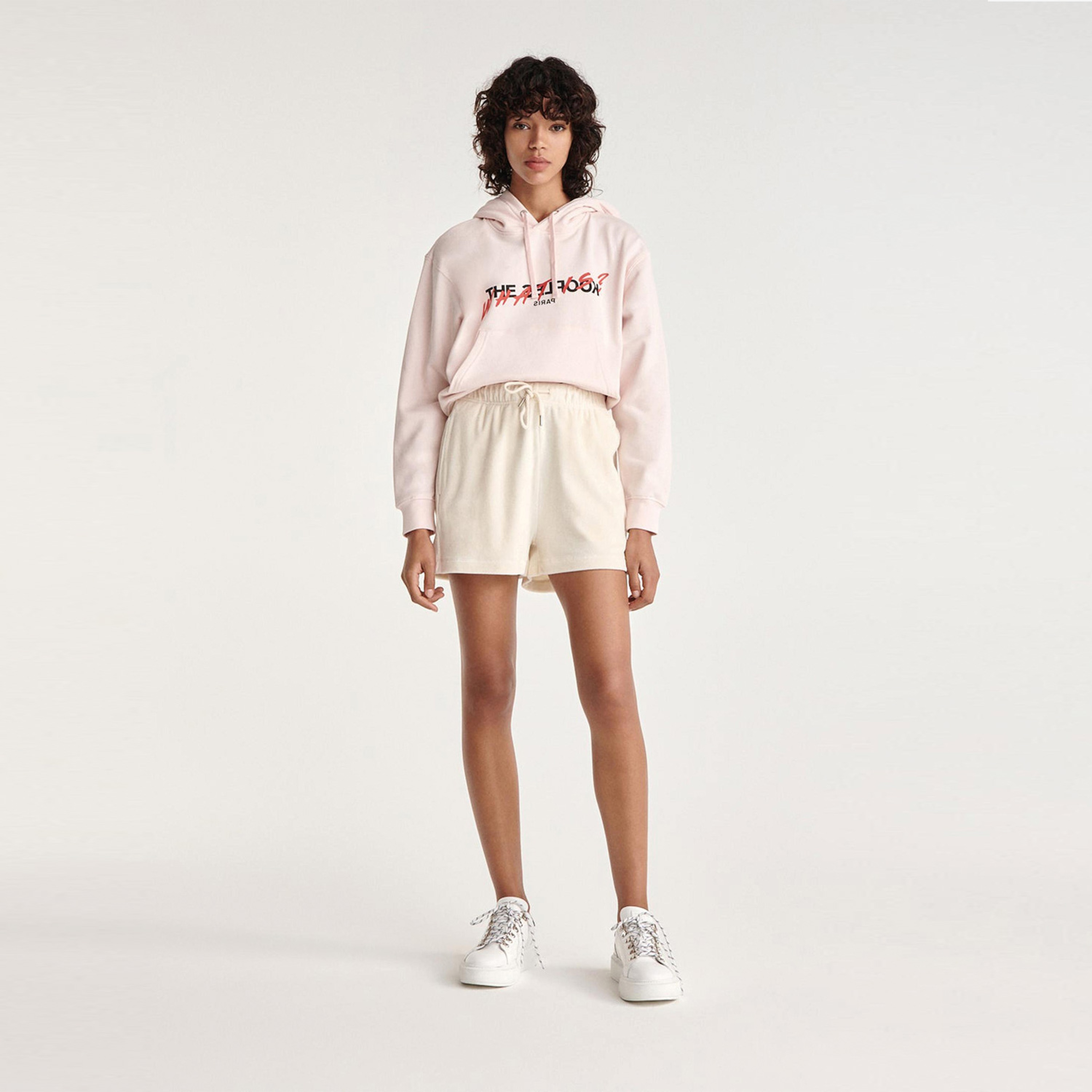 The Kooples Logo Baskılı Kadın Pembe Hoodie