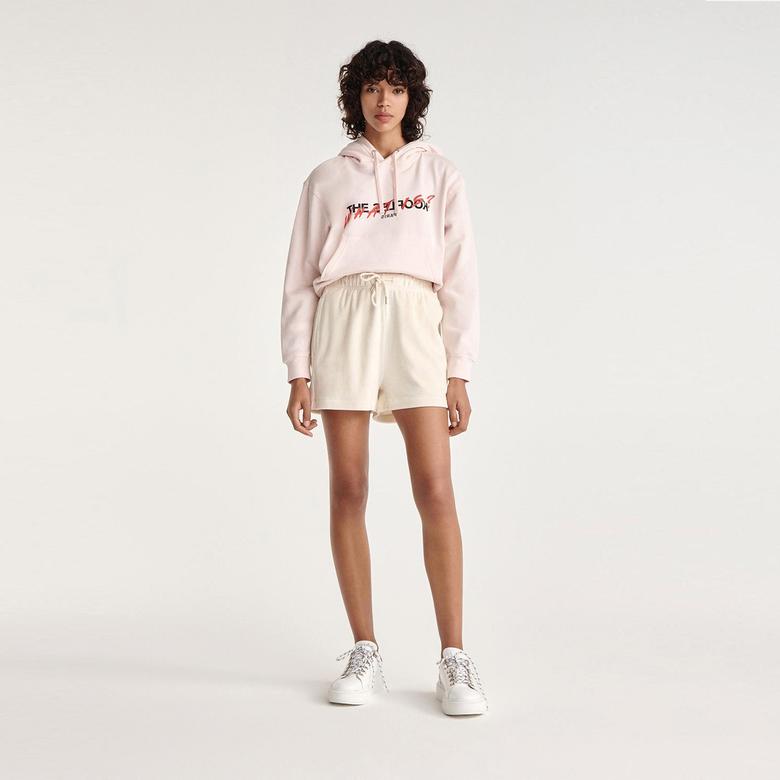 The Kooples Logo Baskılı Kadın Pembe Hoodie
