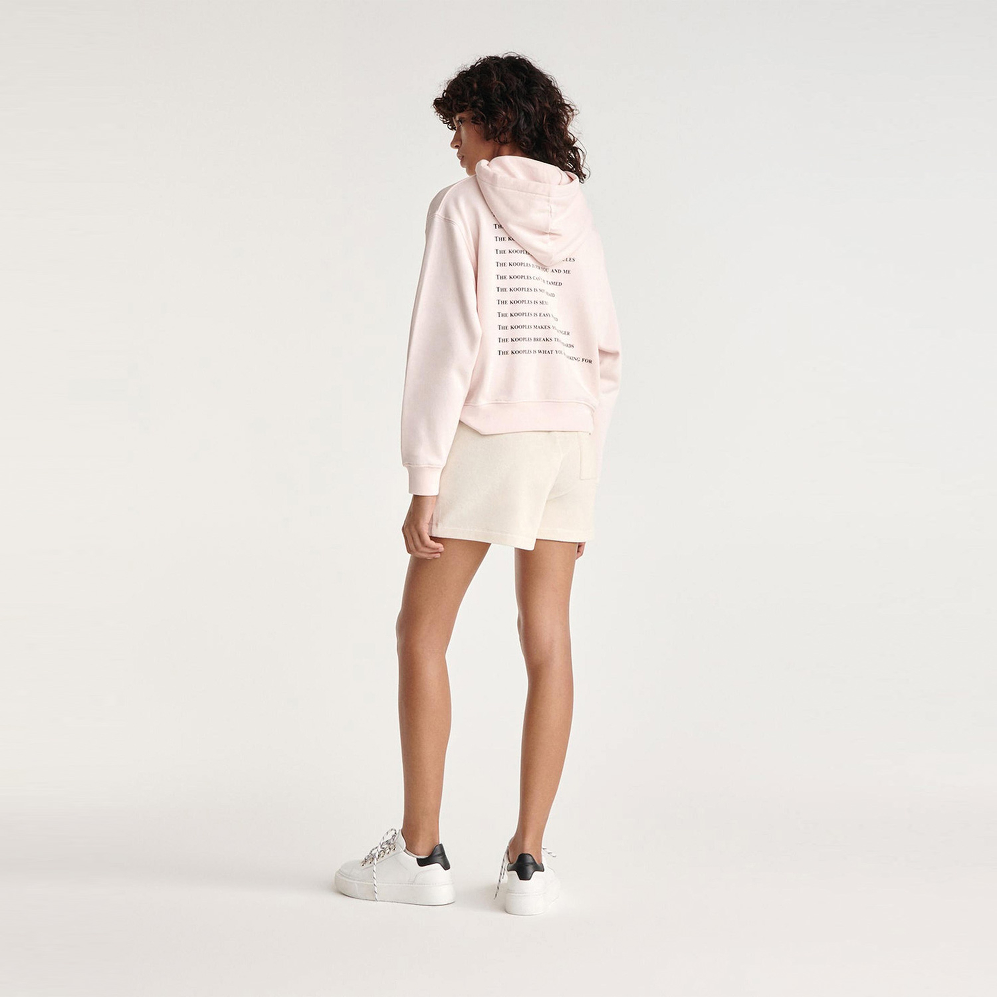 The Kooples Logo Baskılı Kadın Pembe Hoodie