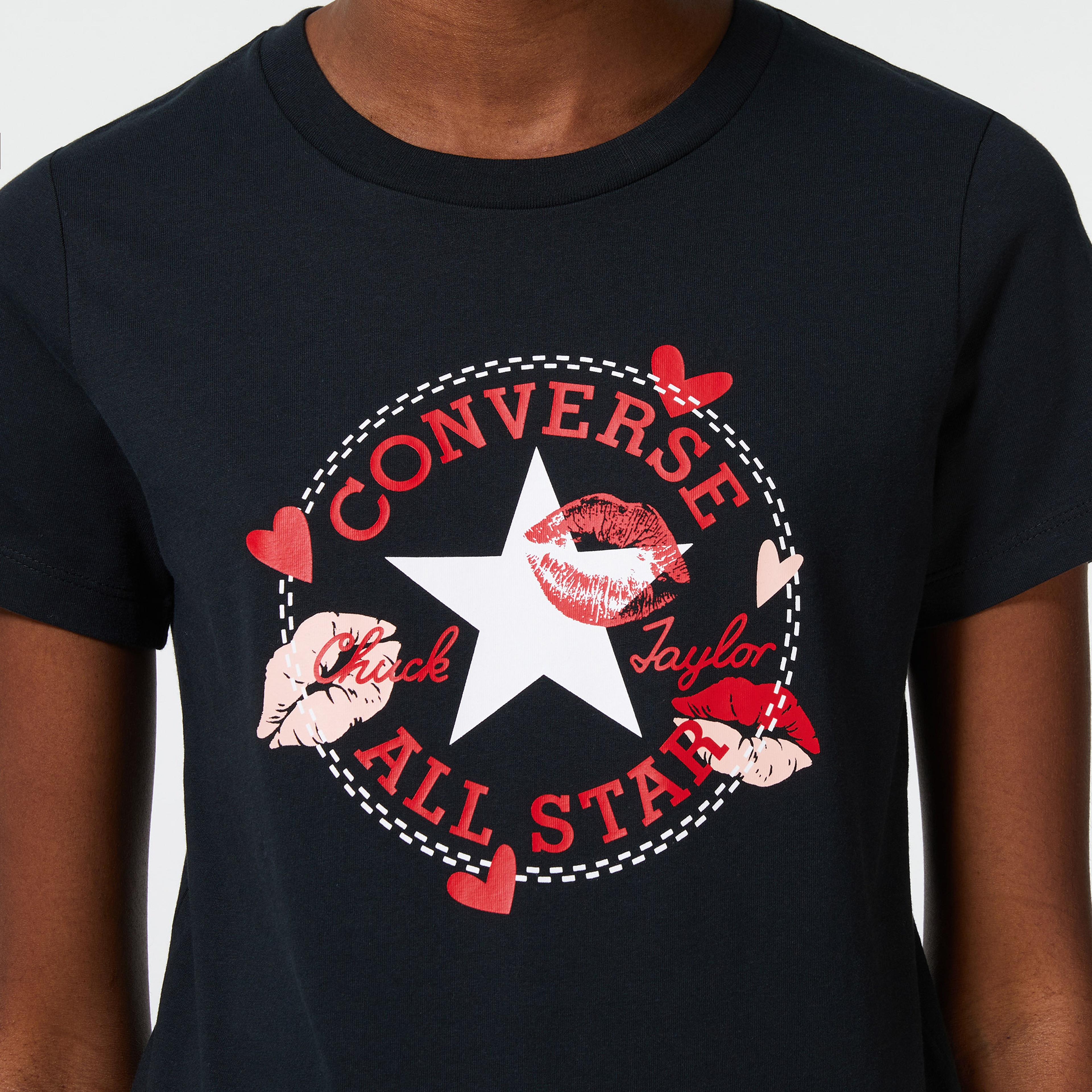 Converse Crafted With Love Kadın Siyah T-Shirt