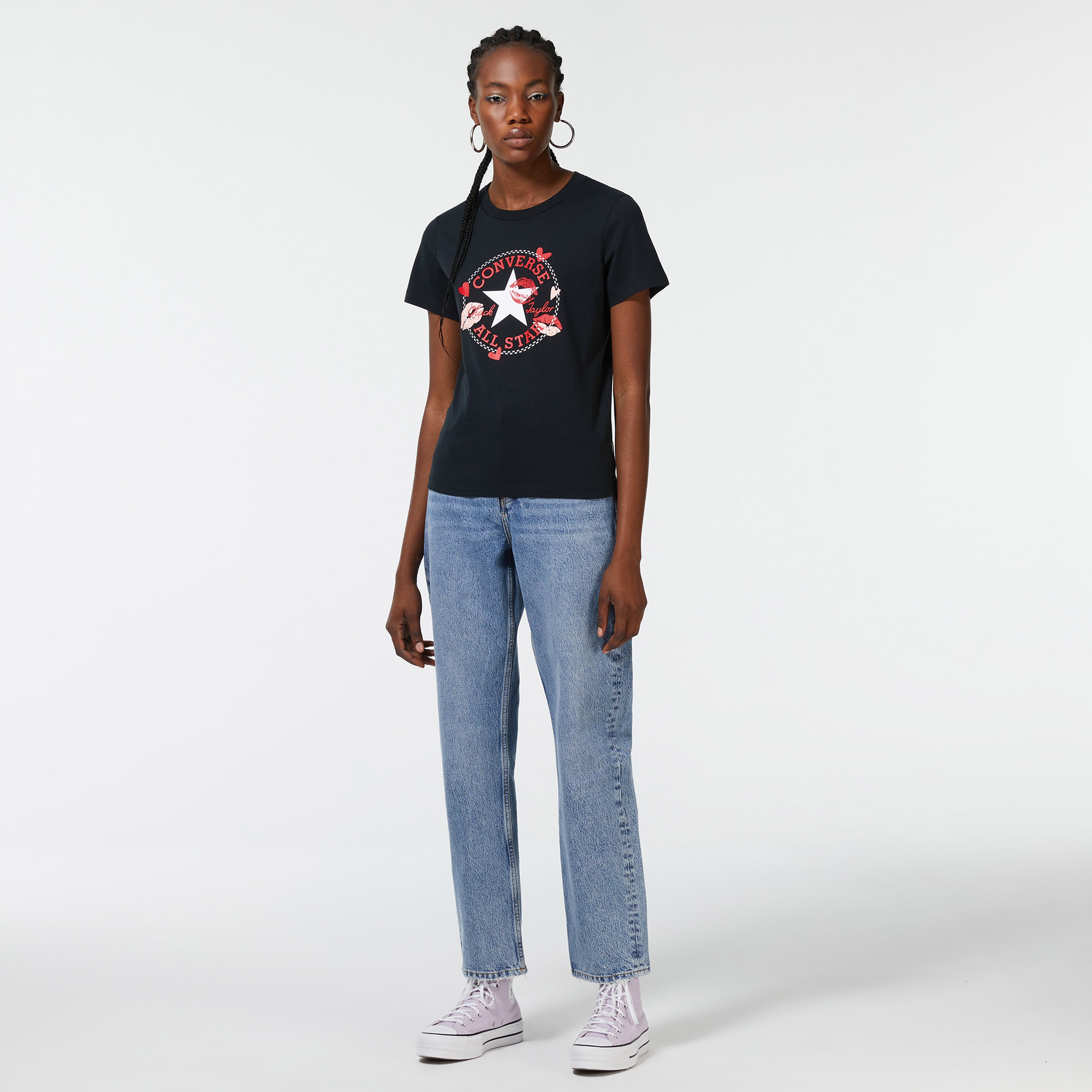 Converse Crafted With Love Kadın Siyah T-Shirt