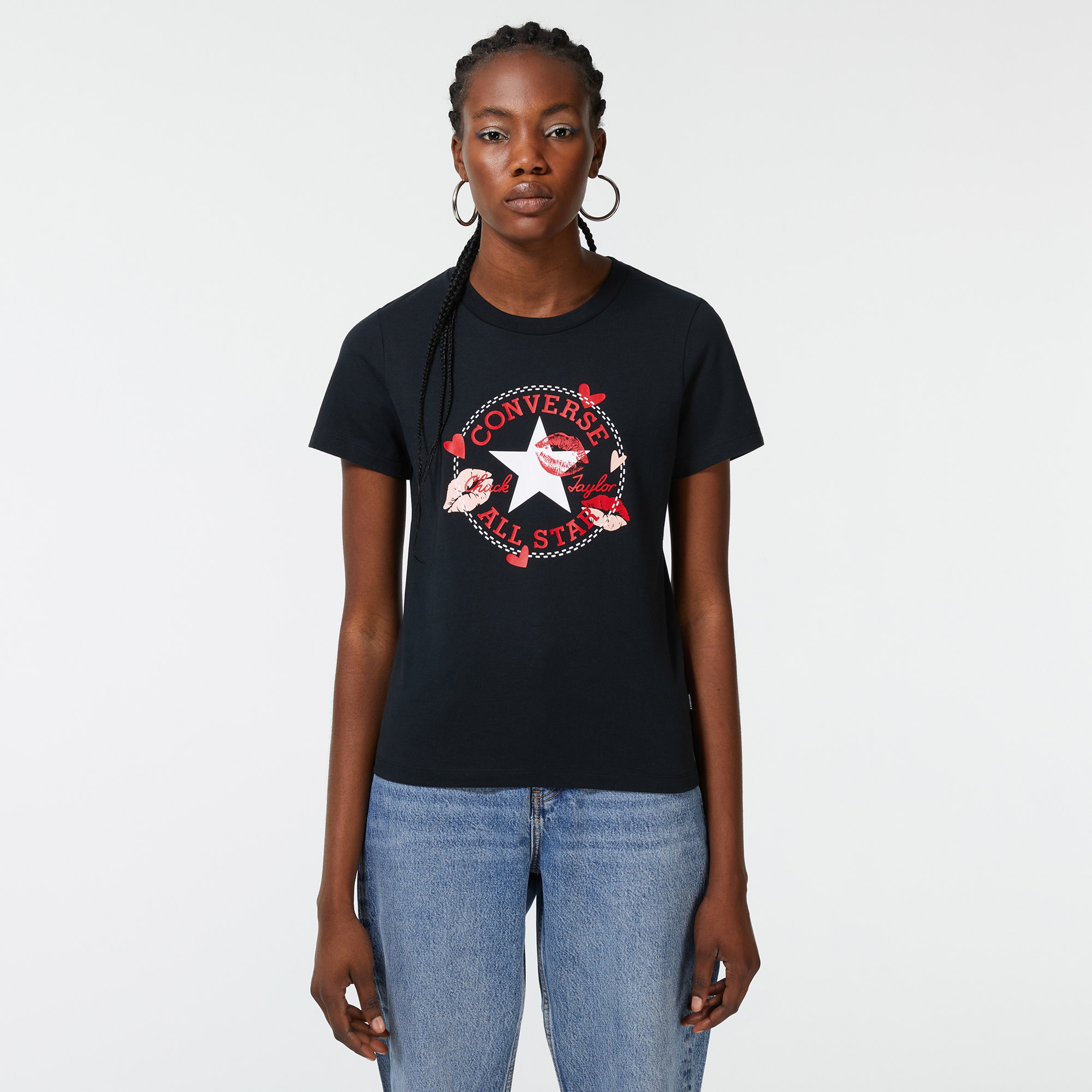 Converse Crafted With Love Kadın Siyah T-Shirt