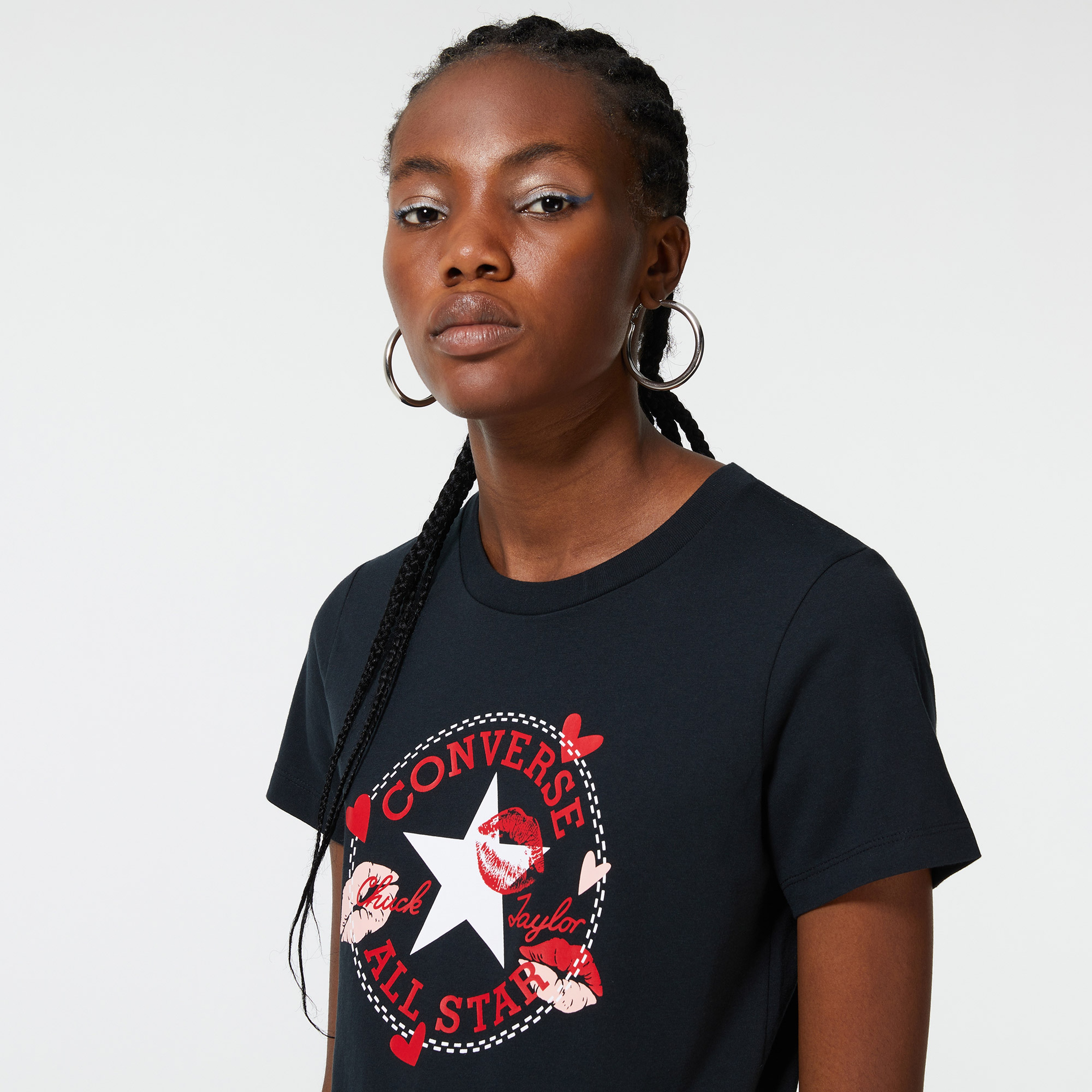 Converse Crafted With Love Kadın Siyah T-Shirt