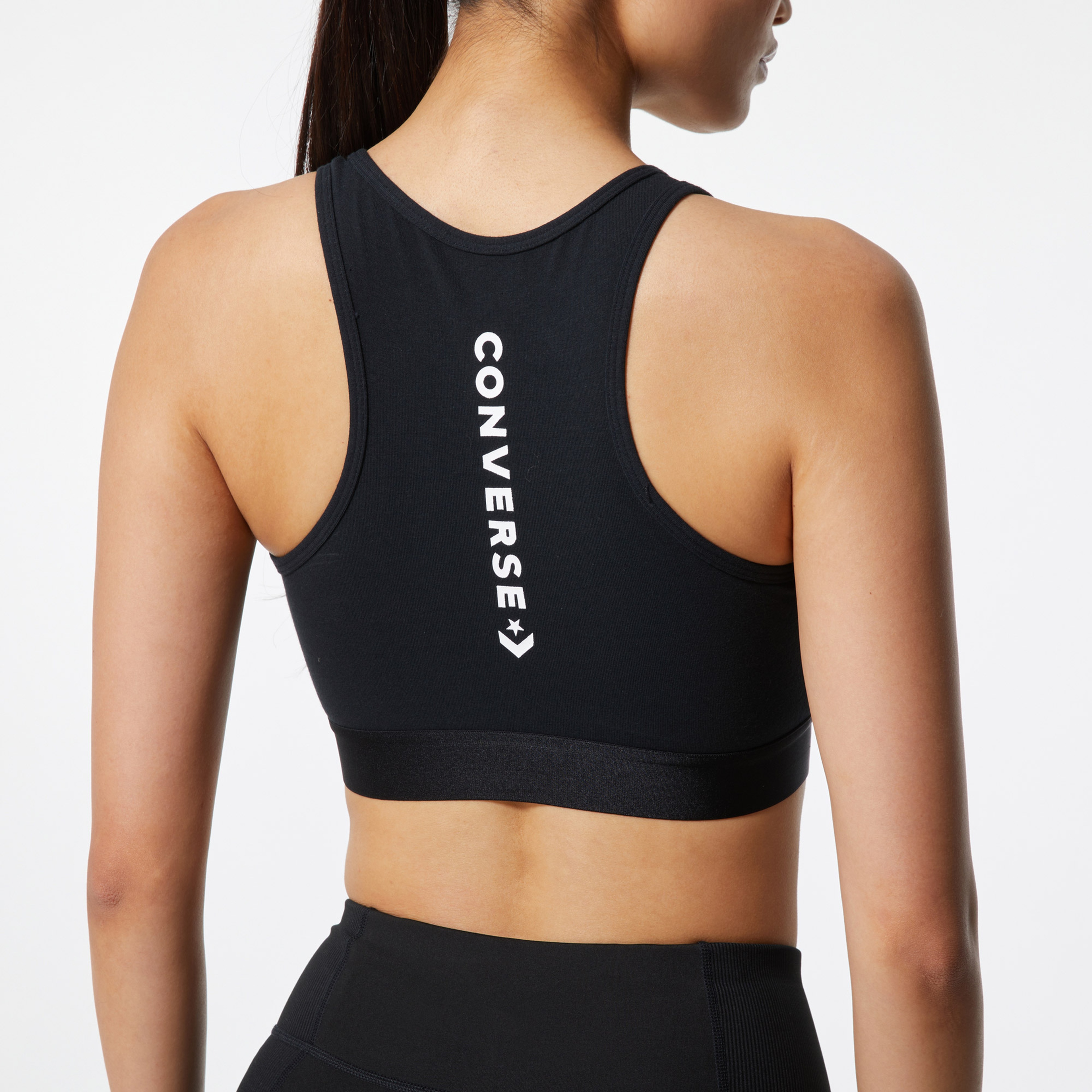 Converse Star Chevron Top Kadın Siyah Crop Top