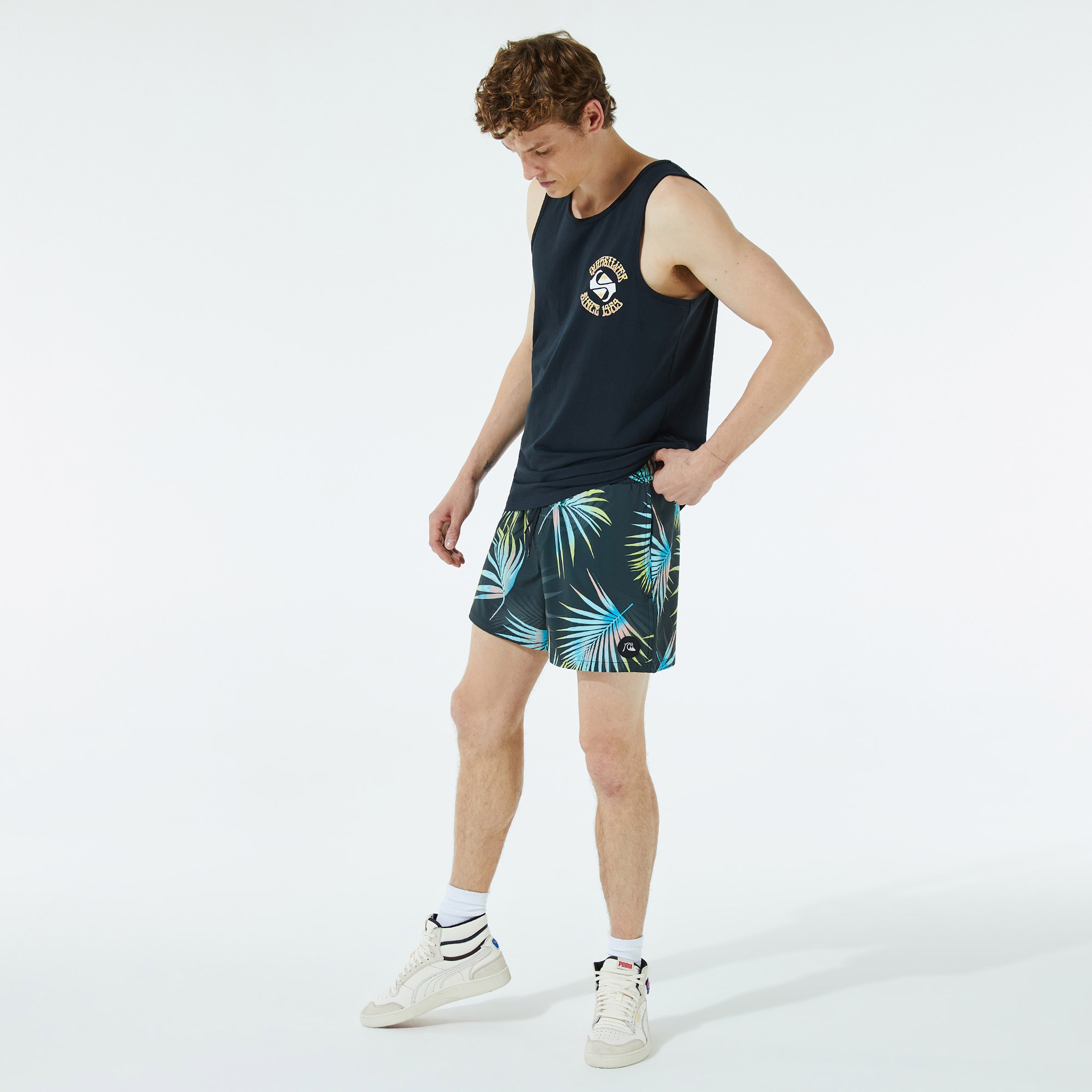 Quiksilver Oceanmade Mix Str Volley 15 Erkek Siyah Deniz Şortu