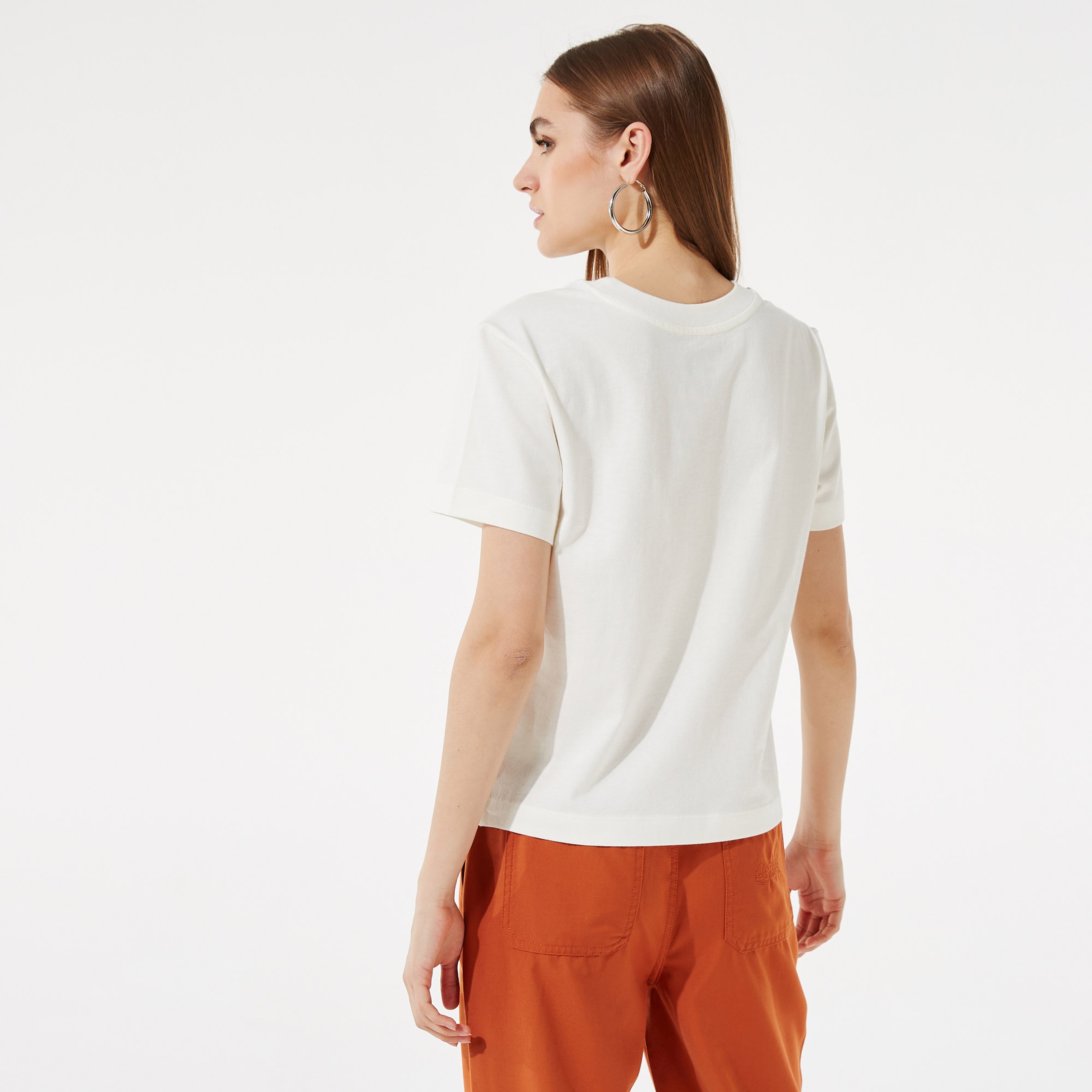 Vans Textured Waves Ss Boxy Kadın Krem T-Shirt