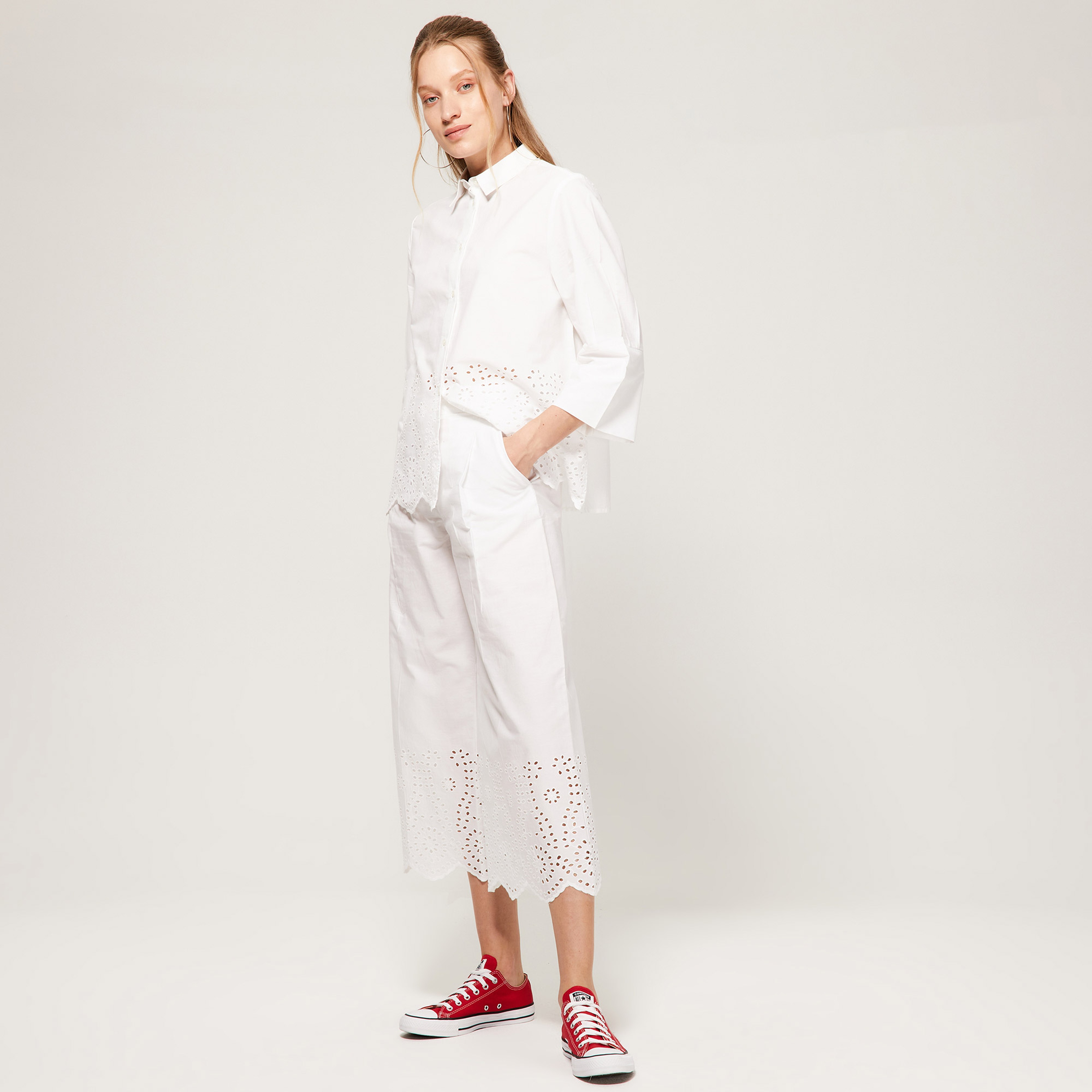 Benetton Kadın Beyaz Pantolon