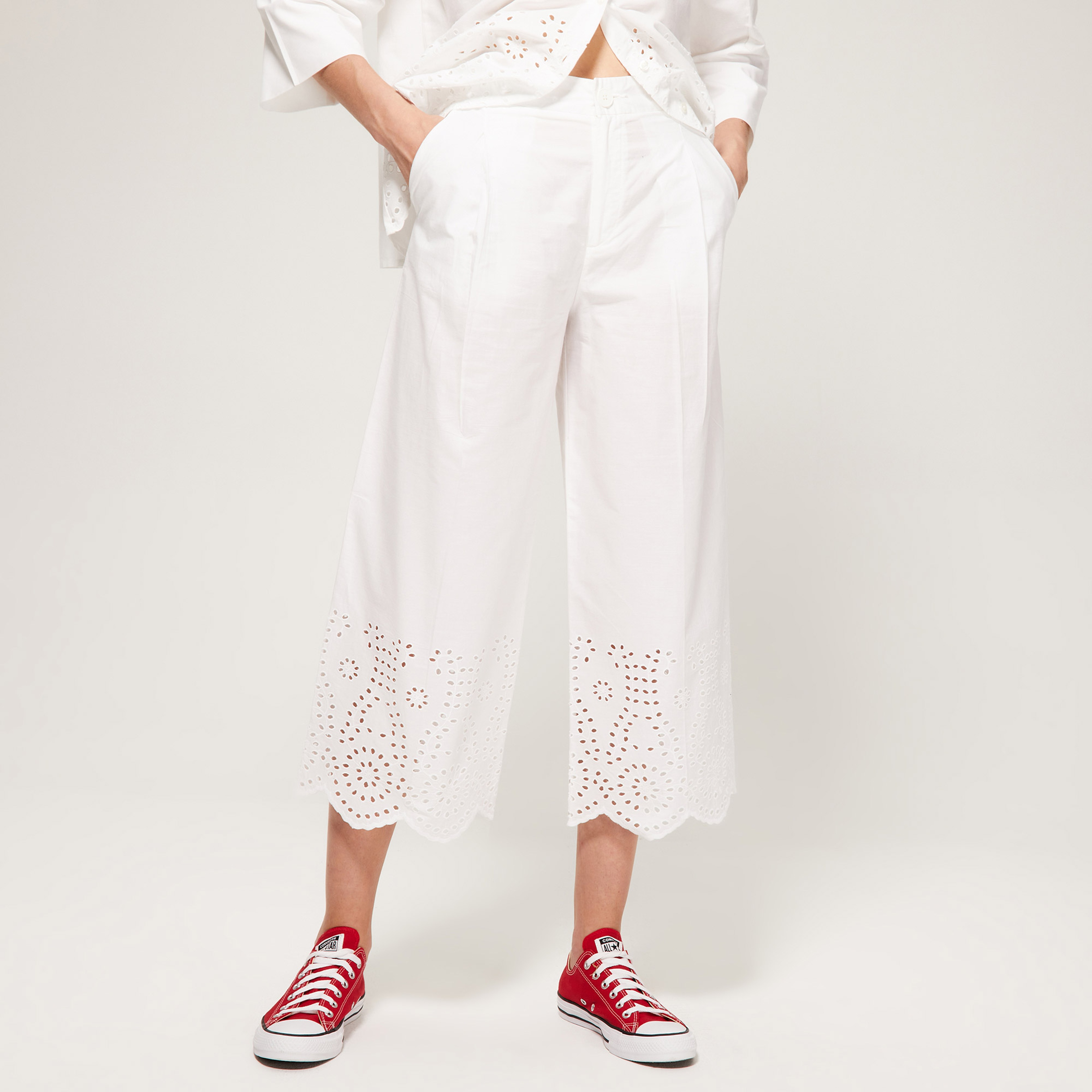 Benetton Kadın Beyaz Pantolon