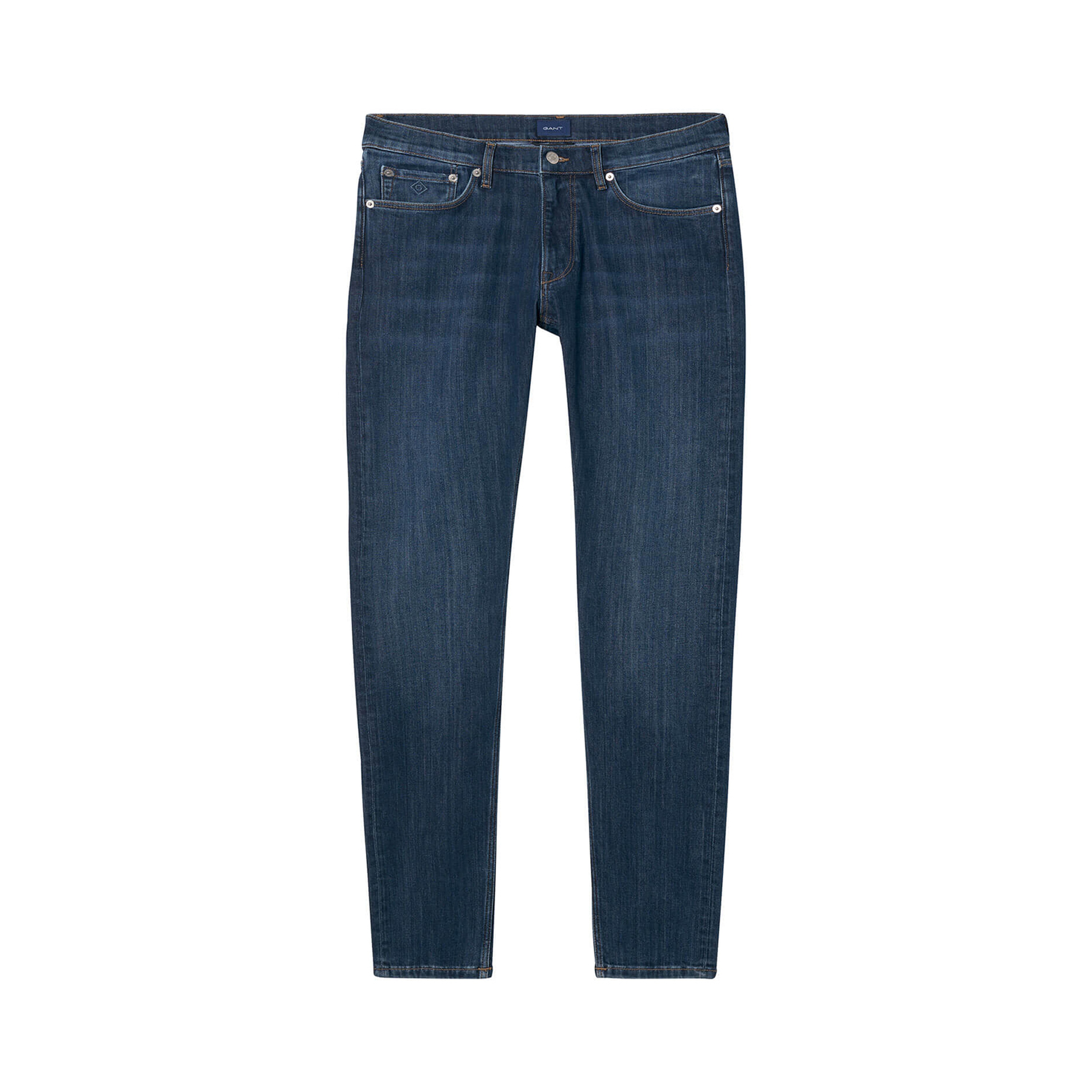 GANT Erkek Koyu Mavi Tapered Fit Jean Pantolon