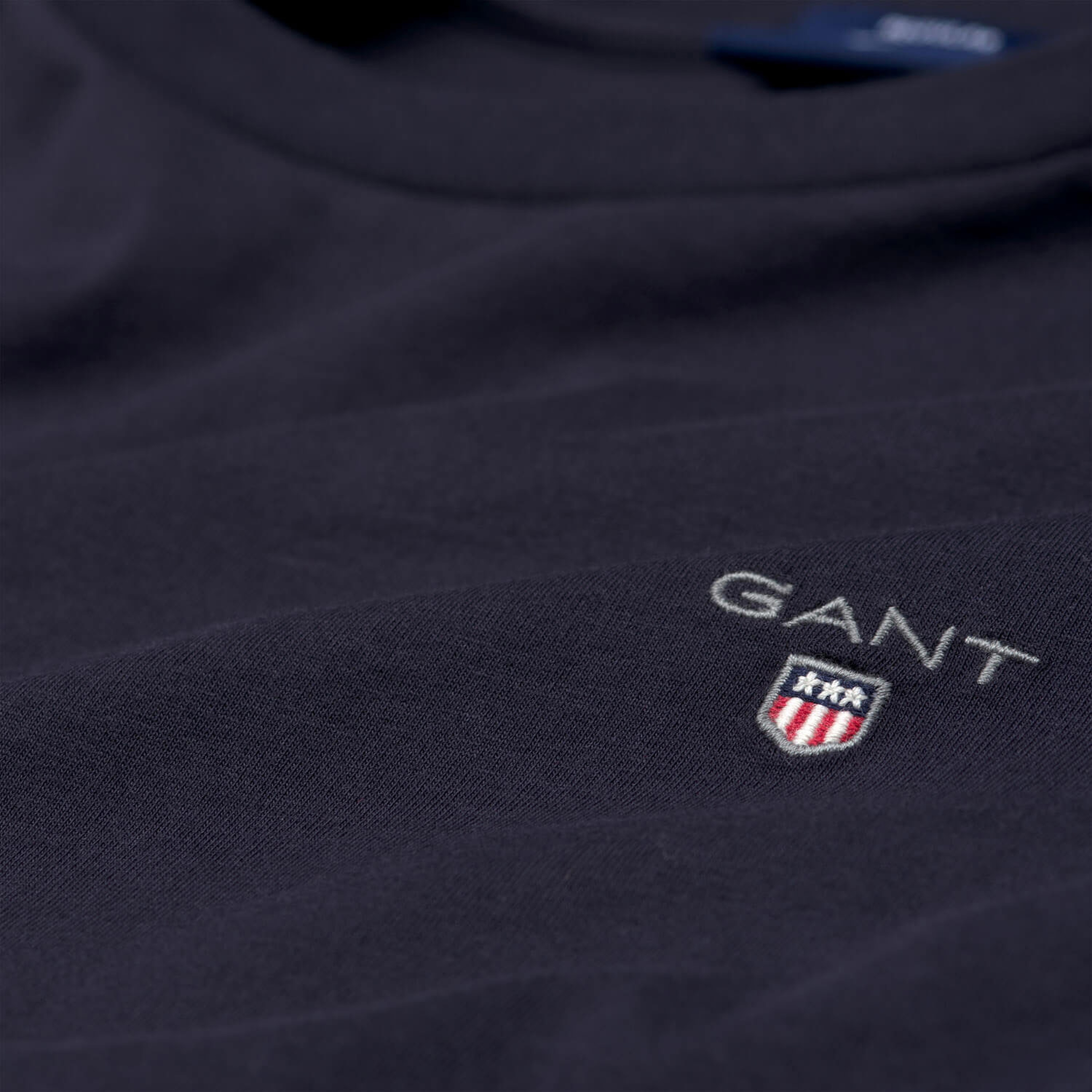 Gant Erkek Lacivert Regular Fit Bisiklet Yaka T-shirt