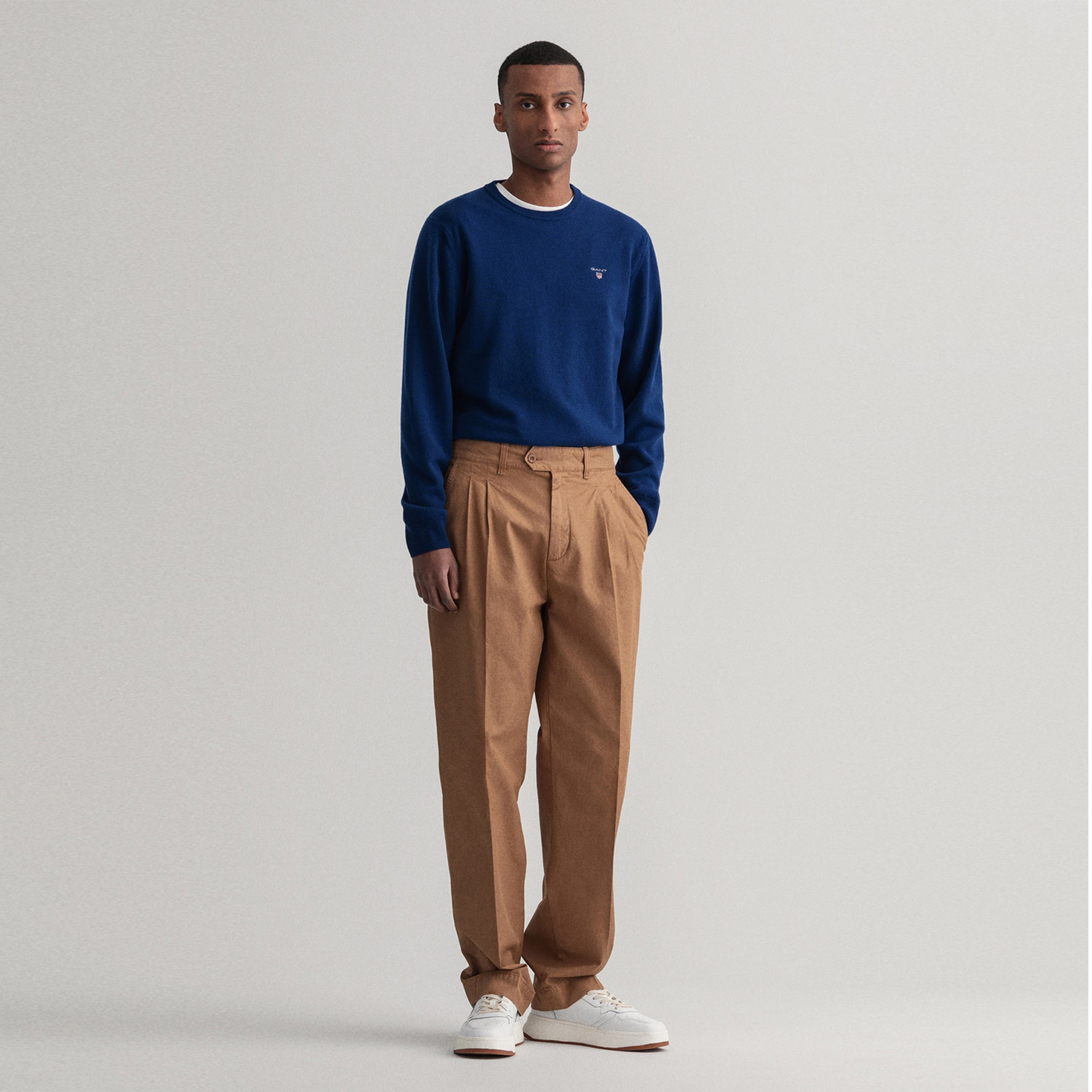 GANT Erkek Lacivert Regular Fit Yün Triko Kazak