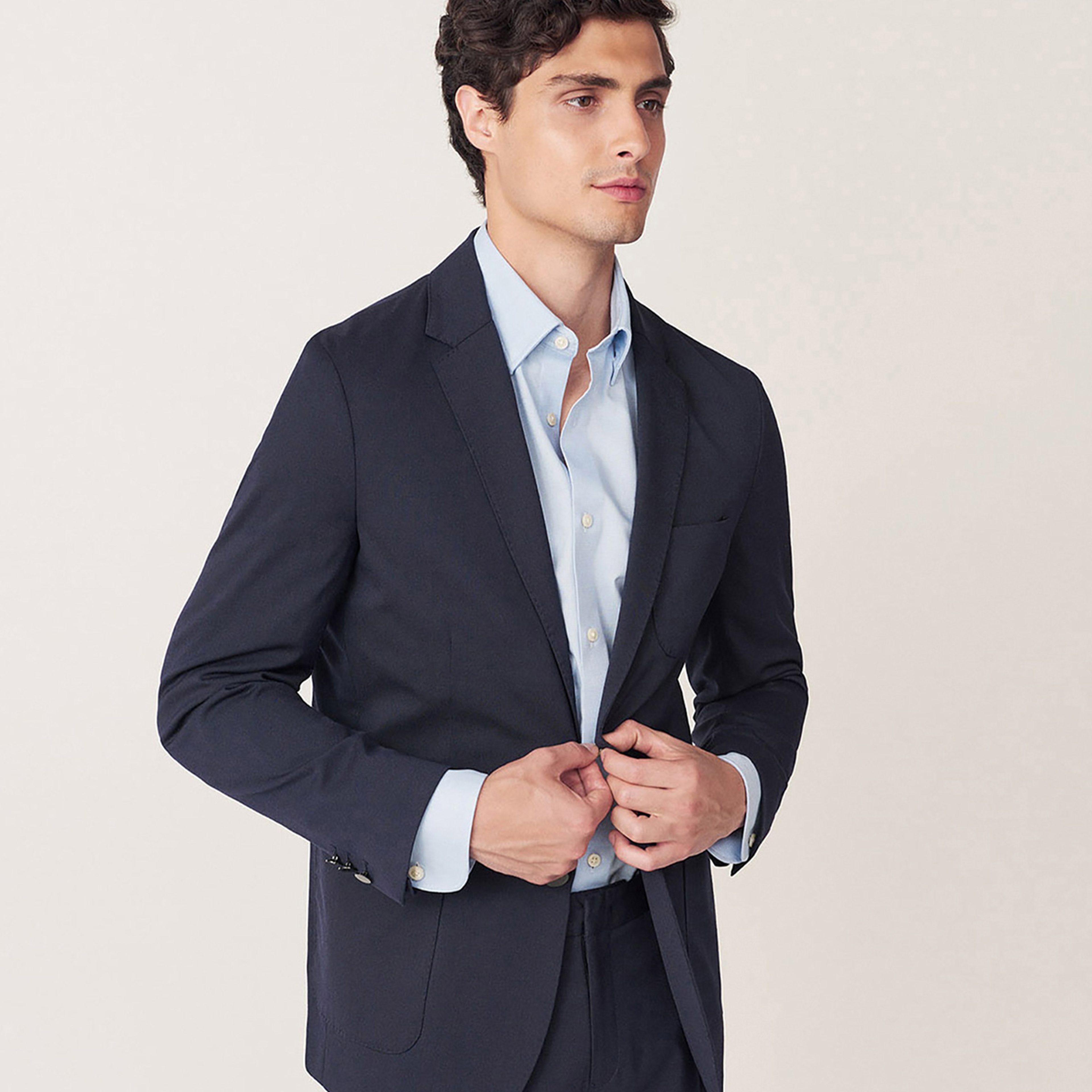 Gant Erkek Lacivert Slim Washable Wool Blazer Ceket