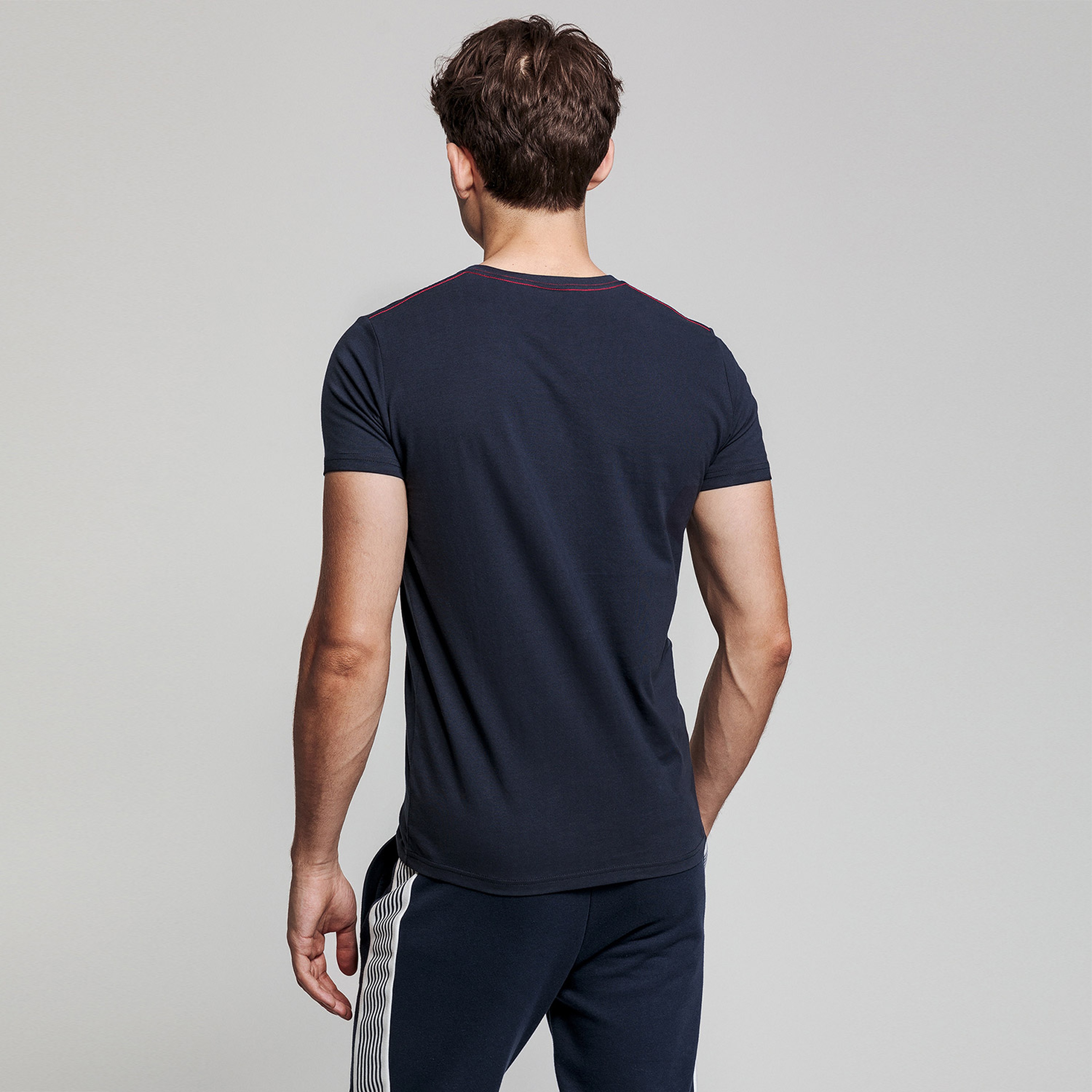 GANT Erkek Lacivert Regular Fit Bisiklet Yaka T-shirt