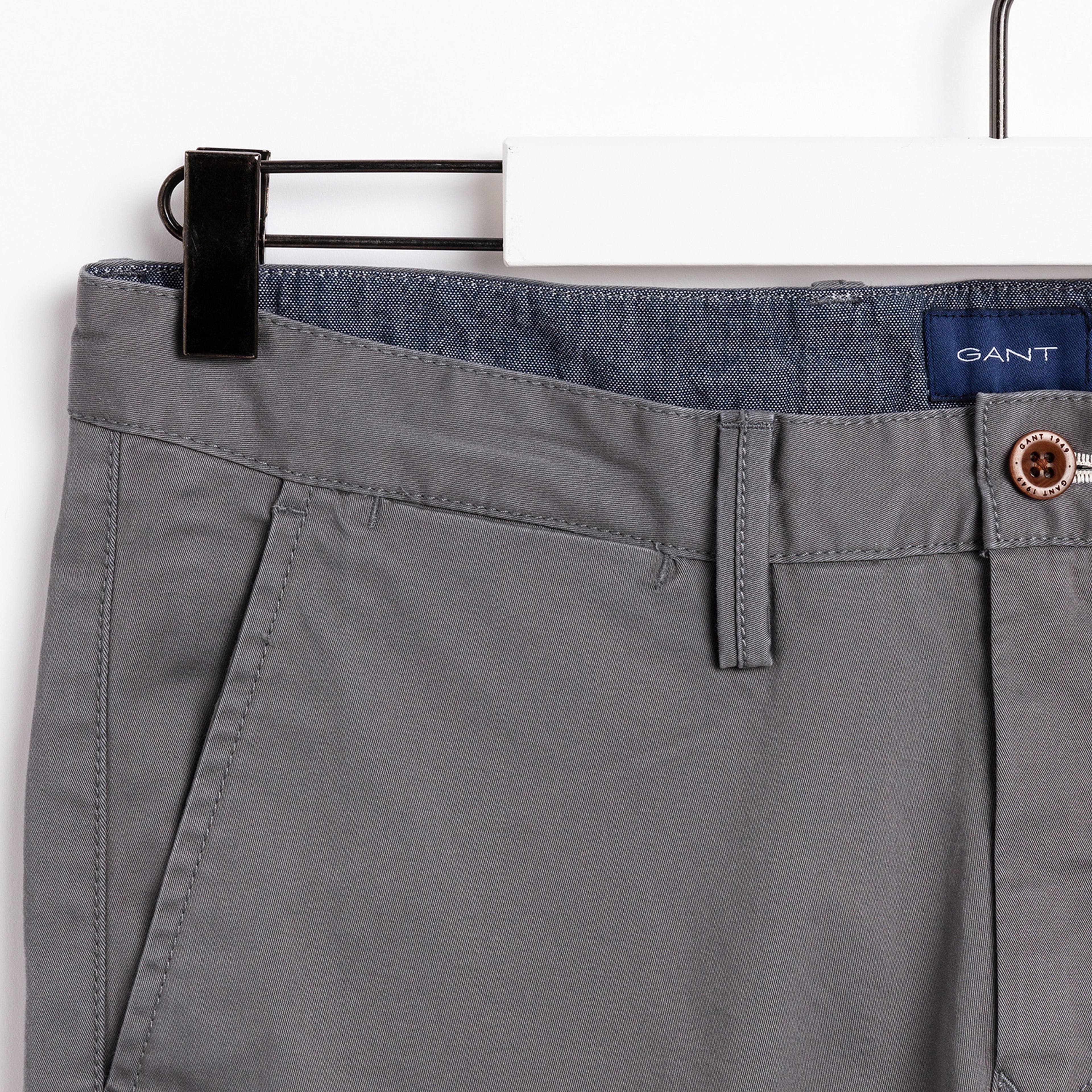GANT Erkek Gri Slim Fit Twill Chino Pantolon