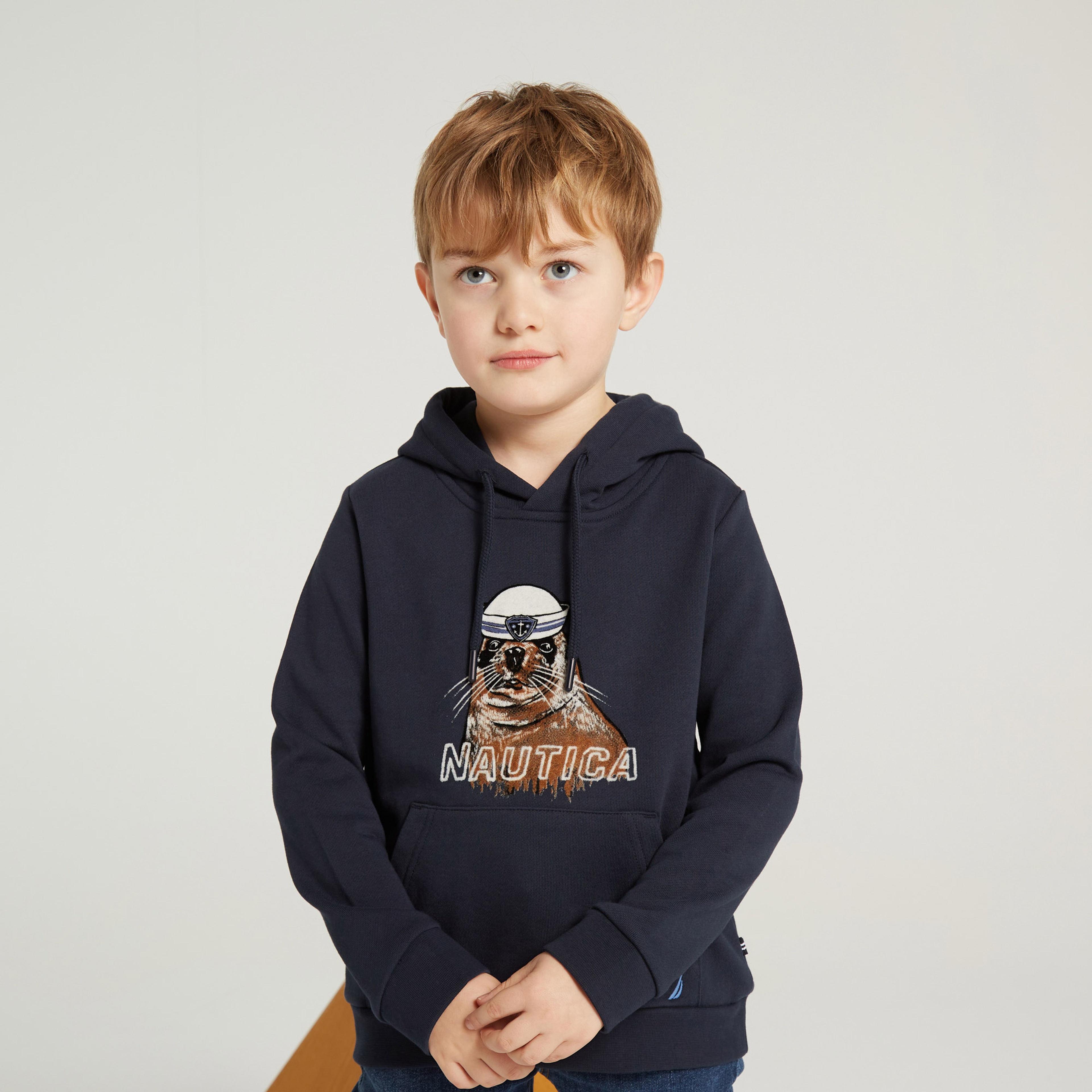 NAUTICA ERKEK ÇOCUK LACİVERT BASKILI SWEATSHIRT