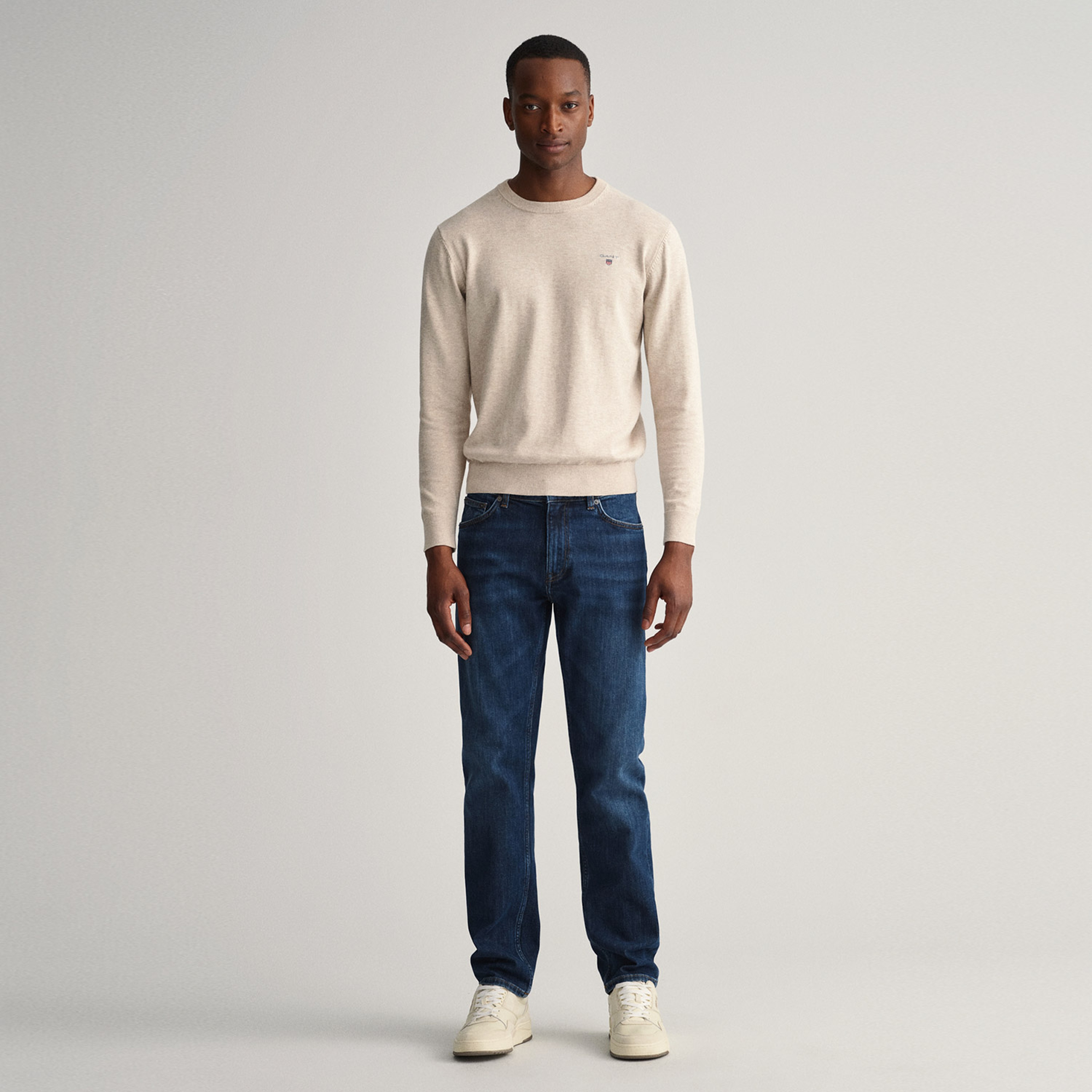 GANT Erkek Lacivert Regular Fit Jean Pantolon
