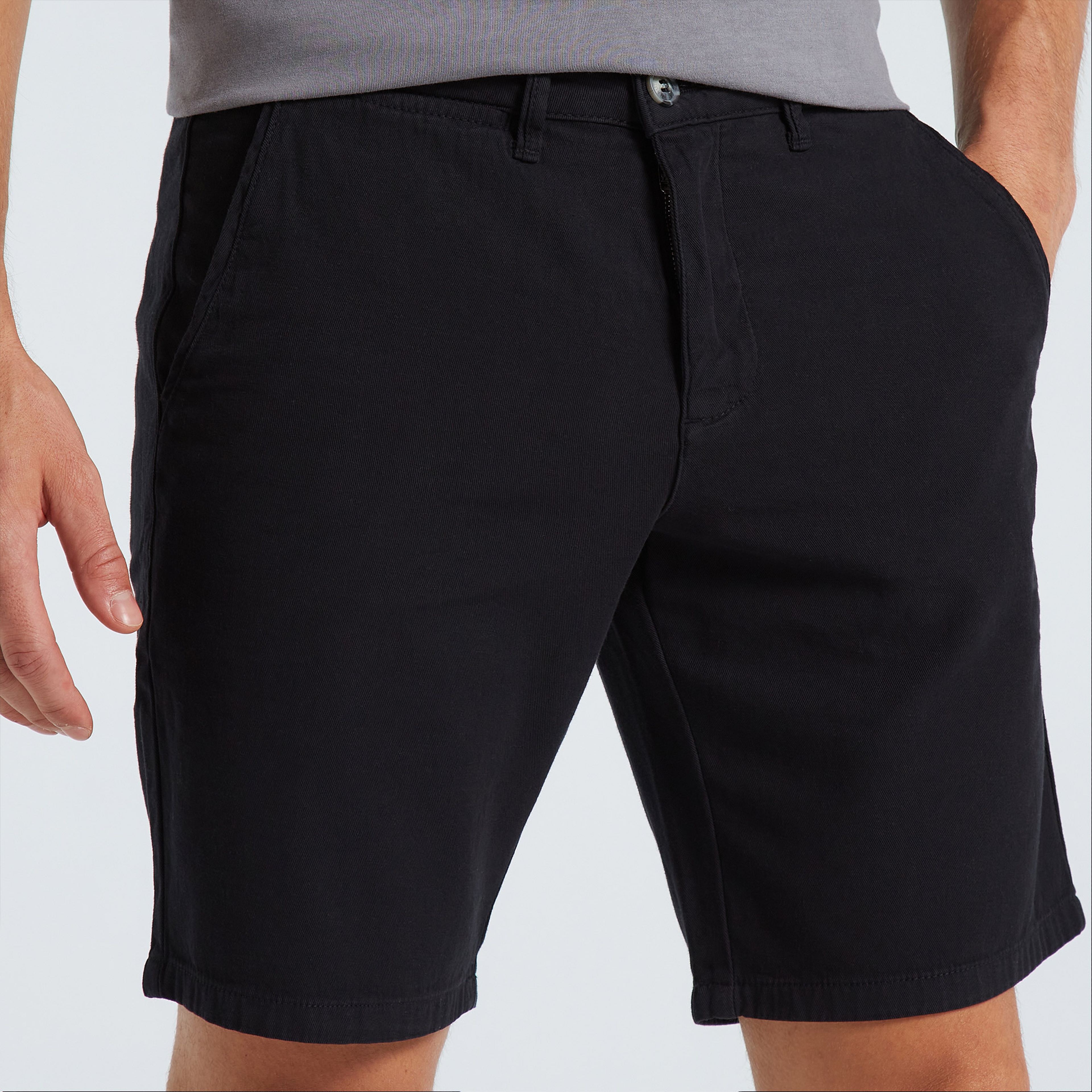 NAUTICA ERKEK SİYAH SLIM FIT BERMUDA ŞORT