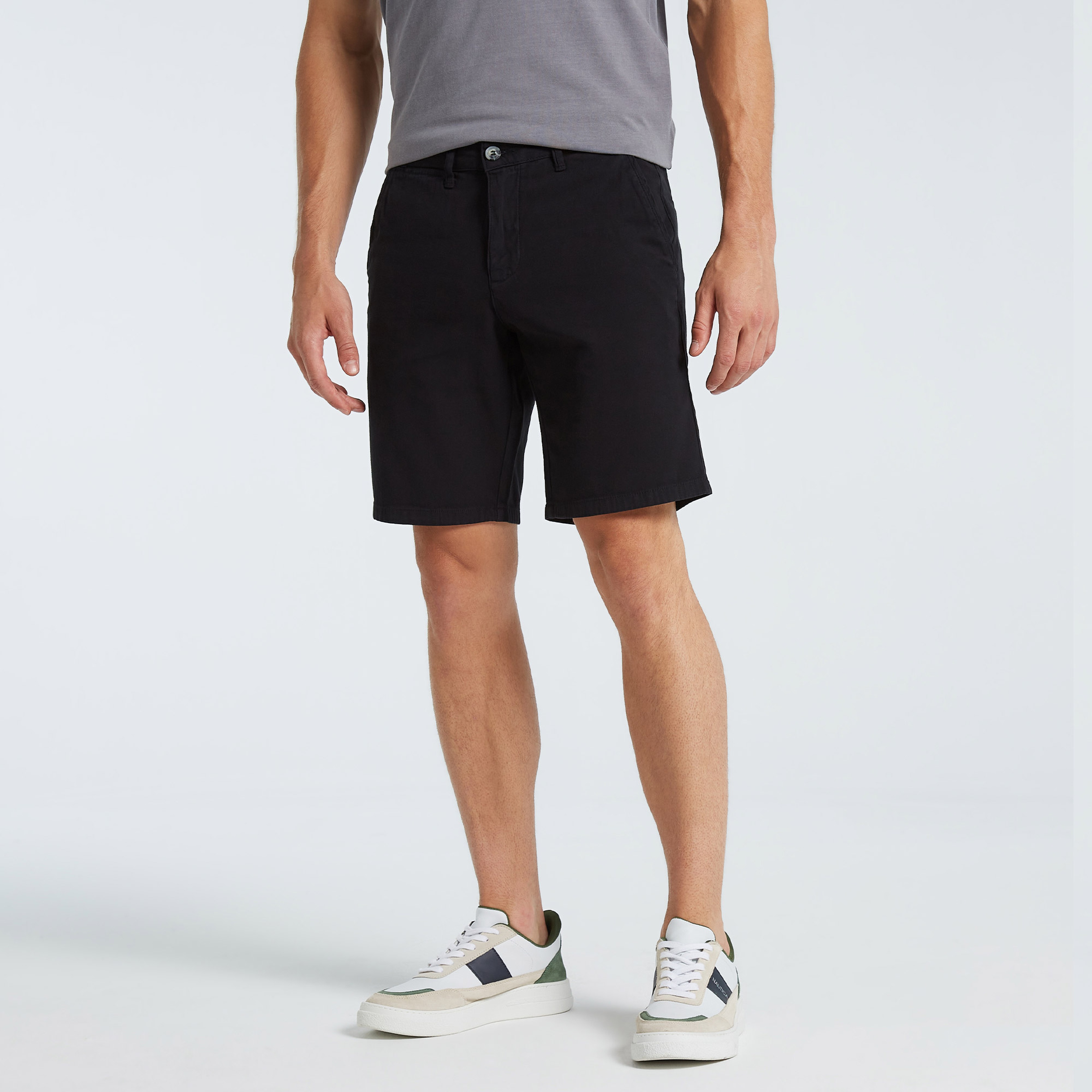 NAUTICA ERKEK SİYAH SLIM FIT BERMUDA ŞORT