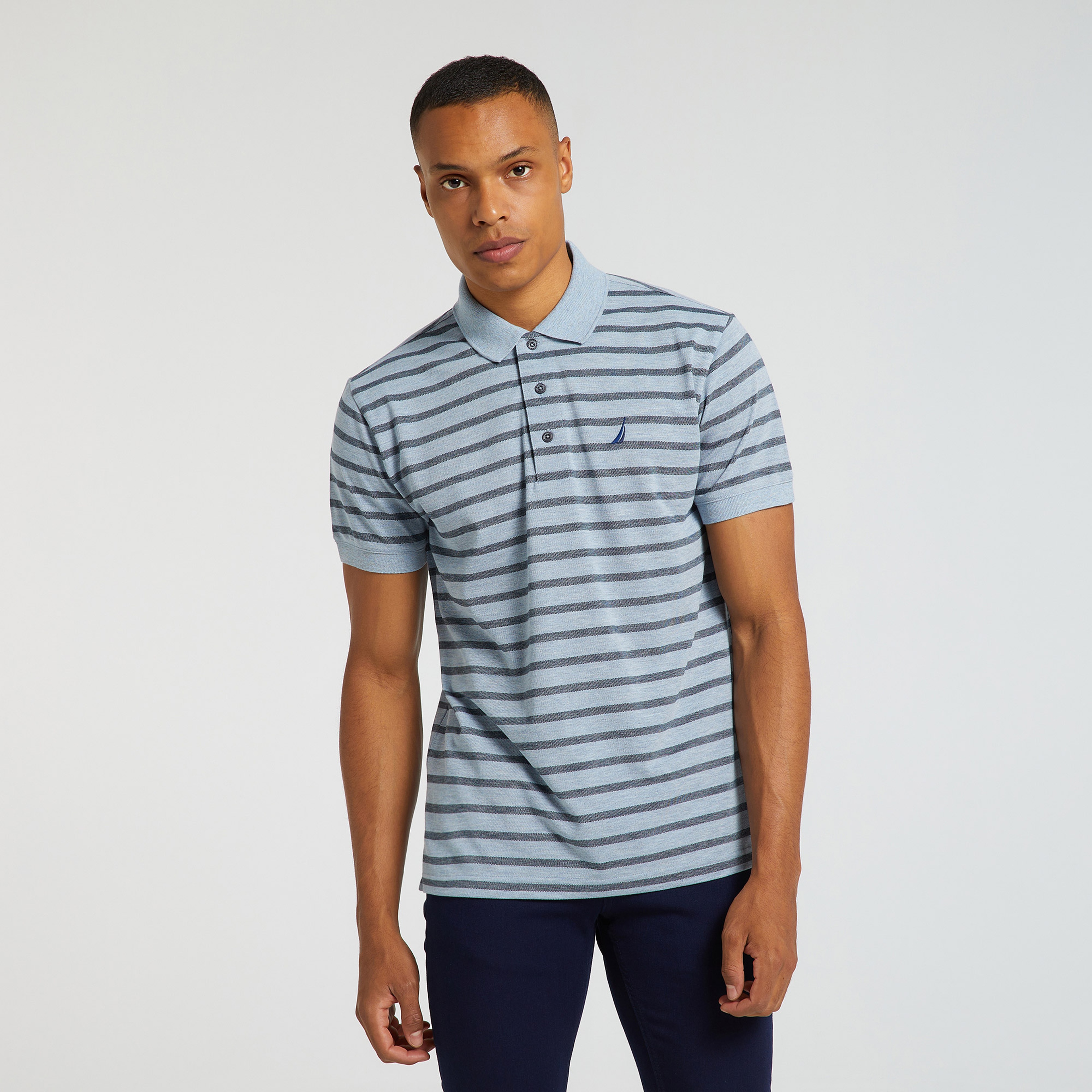NAUTICA ERKEK MAVİ CLASSIC FIT KISA KOLLU POLO