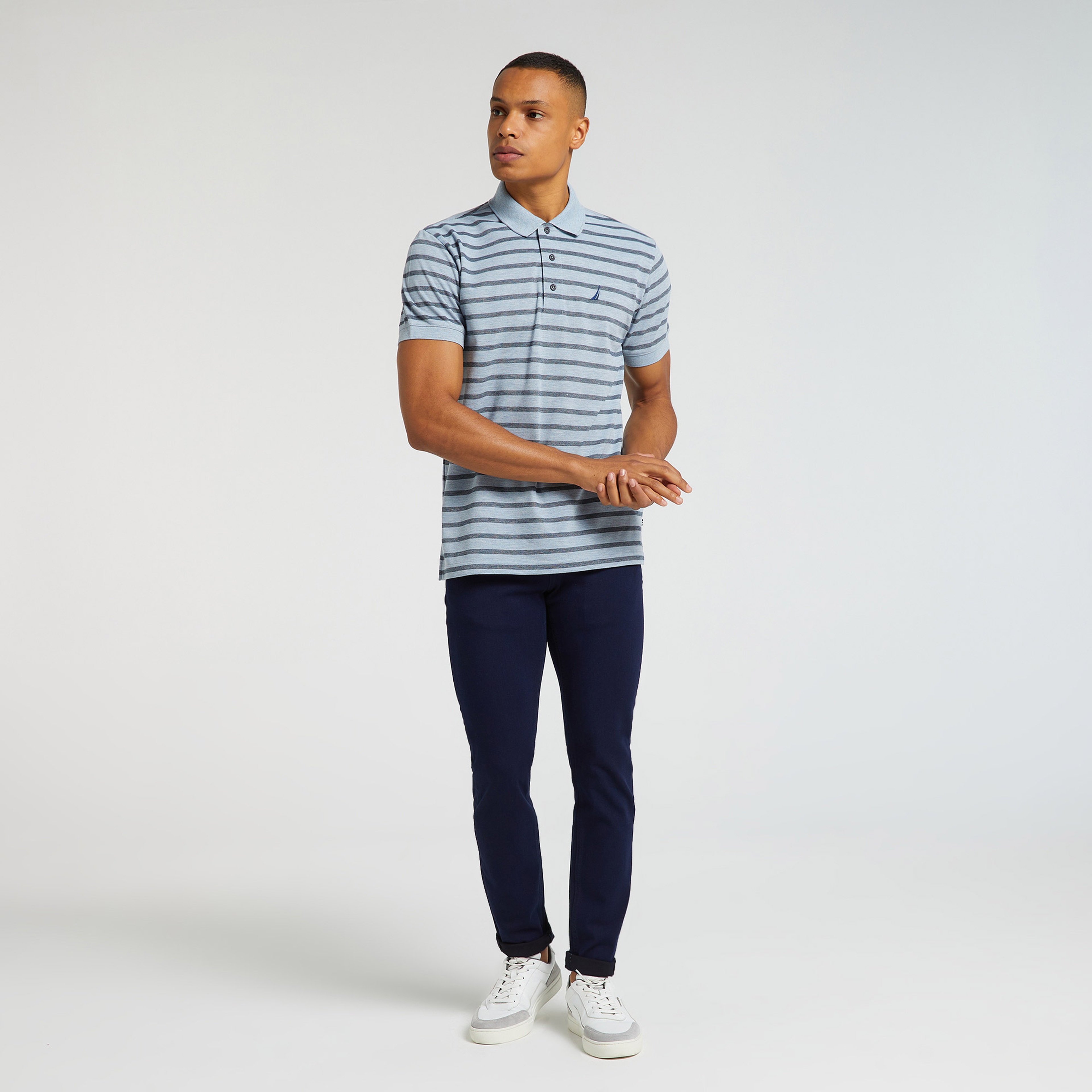 NAUTICA ERKEK MAVİ CLASSIC FIT KISA KOLLU POLO