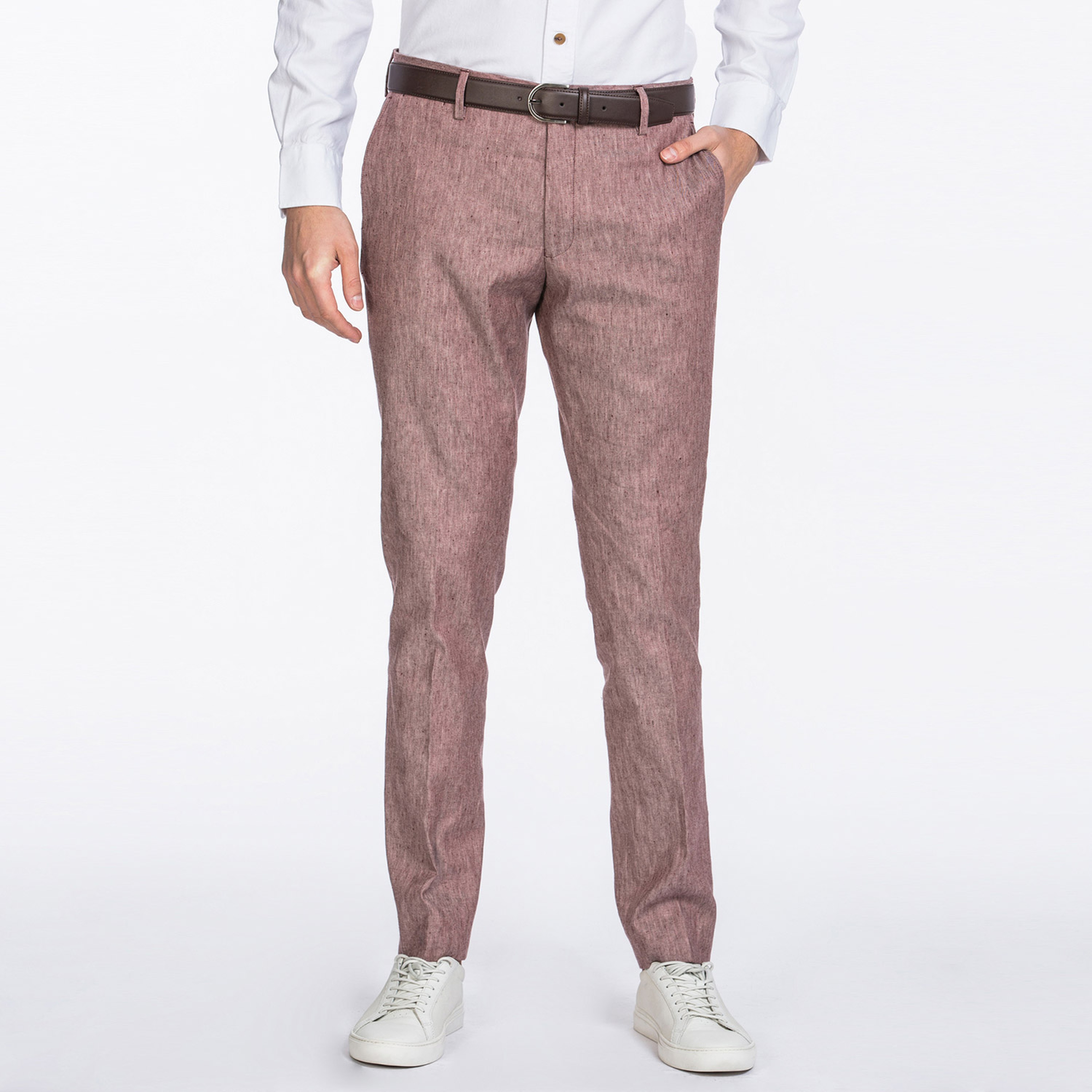 GANT Erkek Kırmızı Slim Fit Keten Pantolon