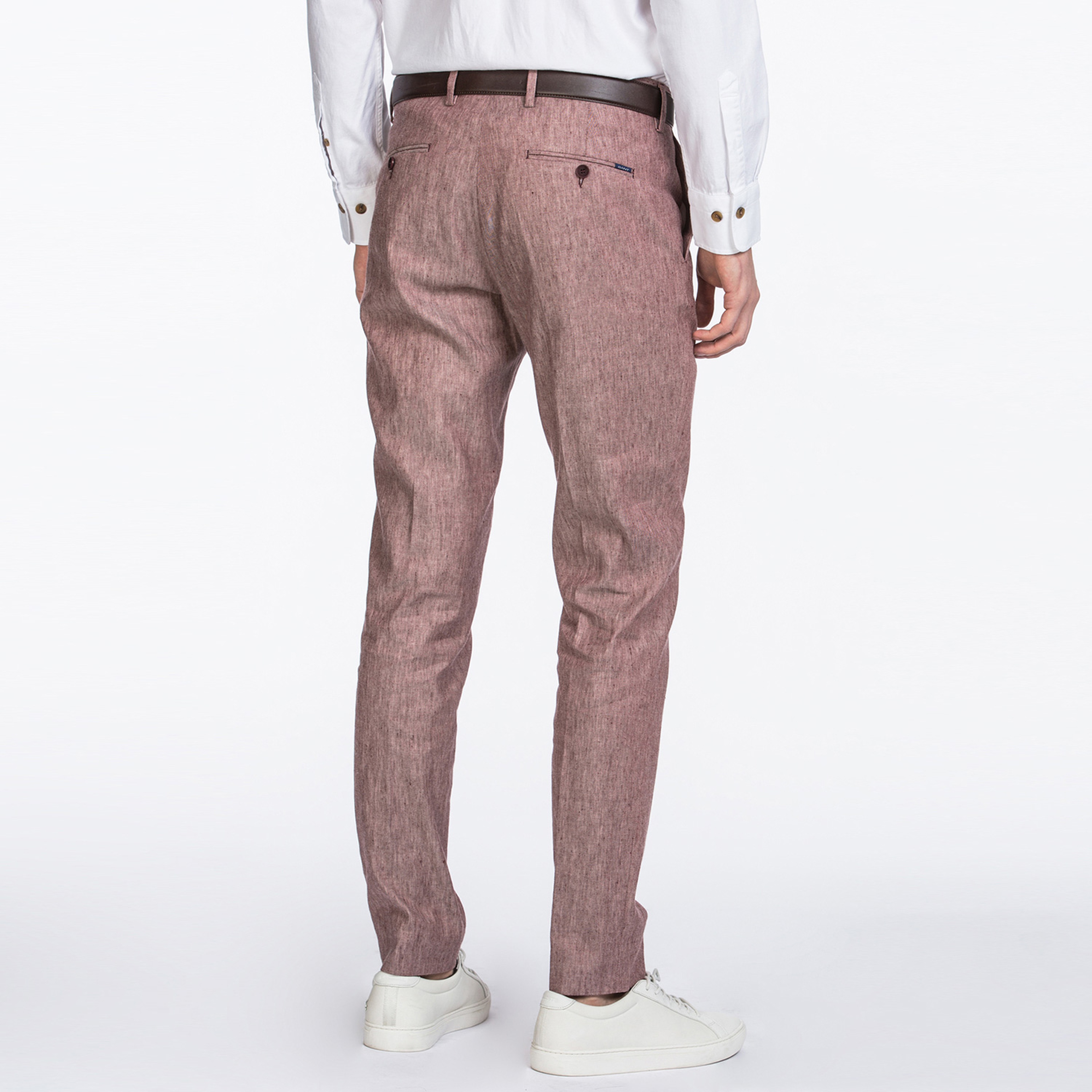 GANT Erkek Kırmızı Slim Fit Keten Pantolon