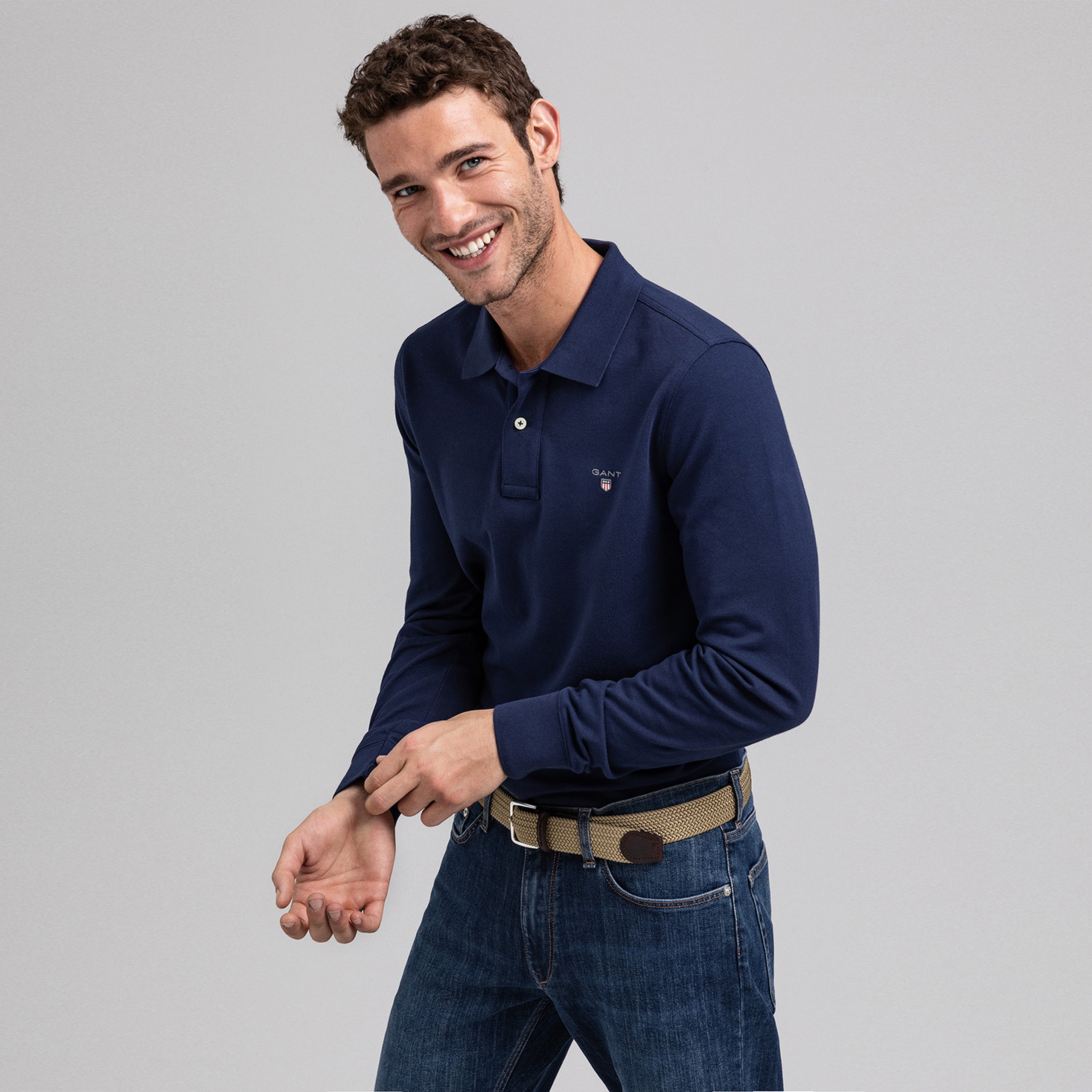 Gant Erkek Lacivert Regular Fit Polo