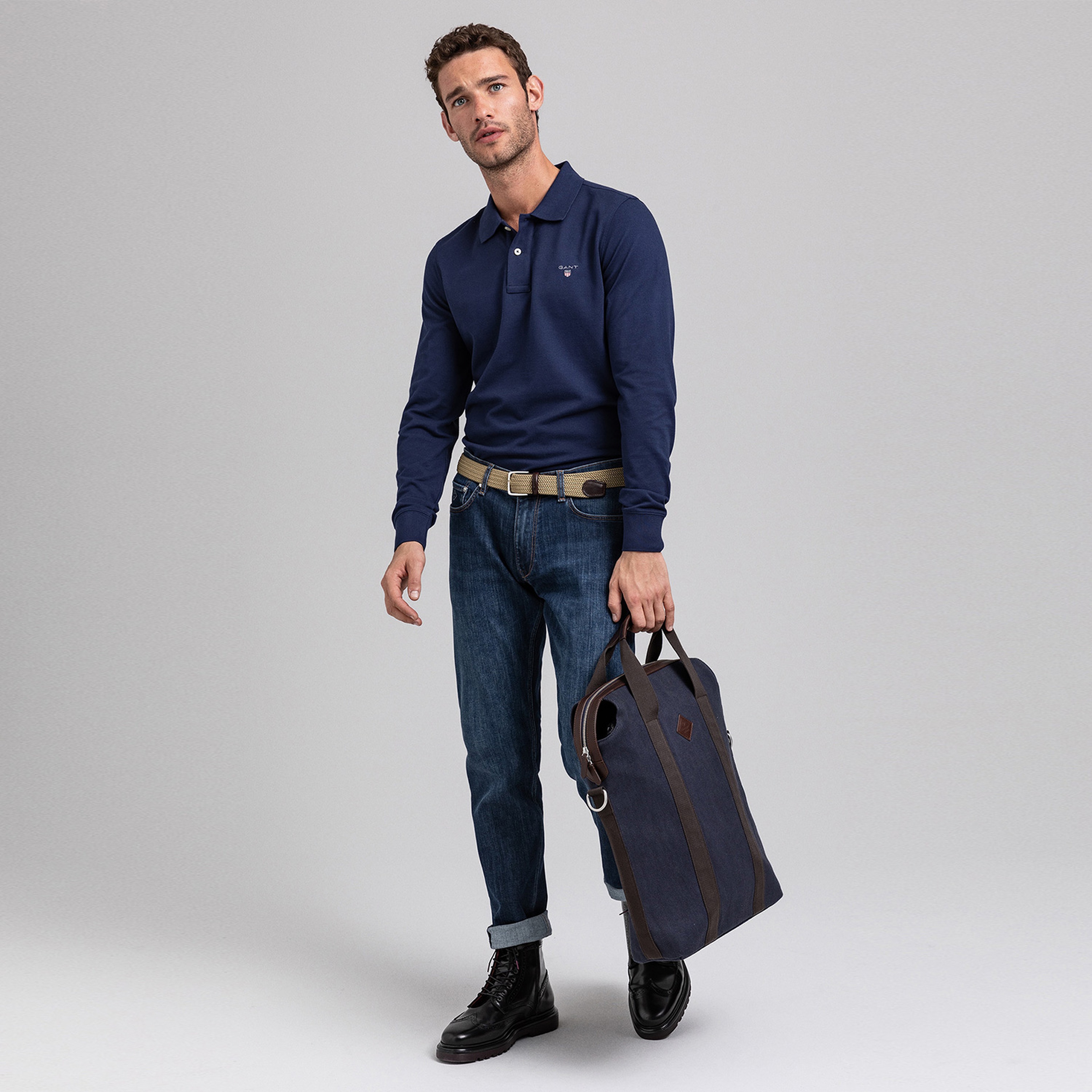 Gant Erkek Lacivert Regular Fit Polo