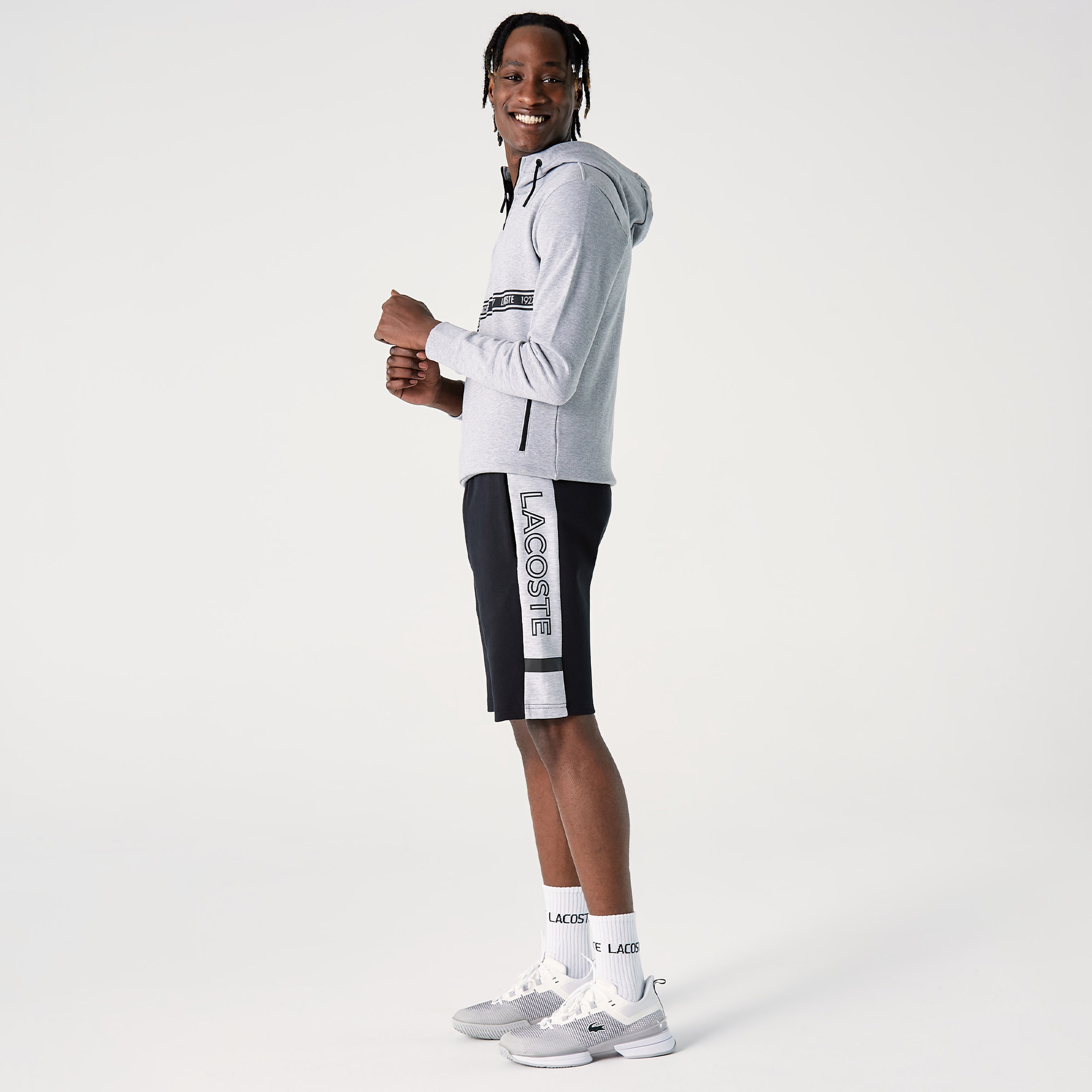 Lacoste Erkek Slim Fit Renk Bloklu Siyah Şort