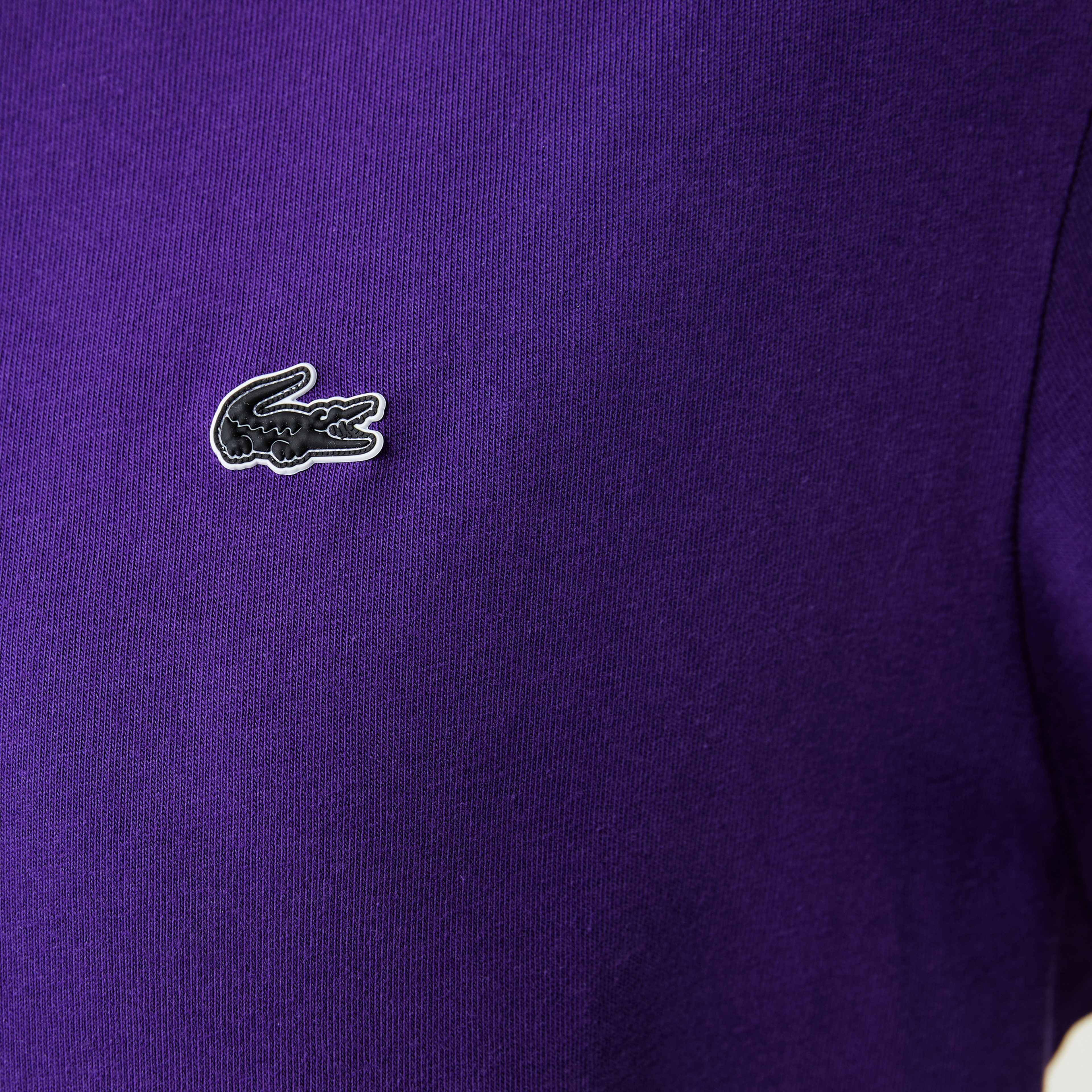 Lacoste Active Kadın Relaxed Fit Kısa Kollu Bisiklet Yaka Baskılı Mor Elbise
