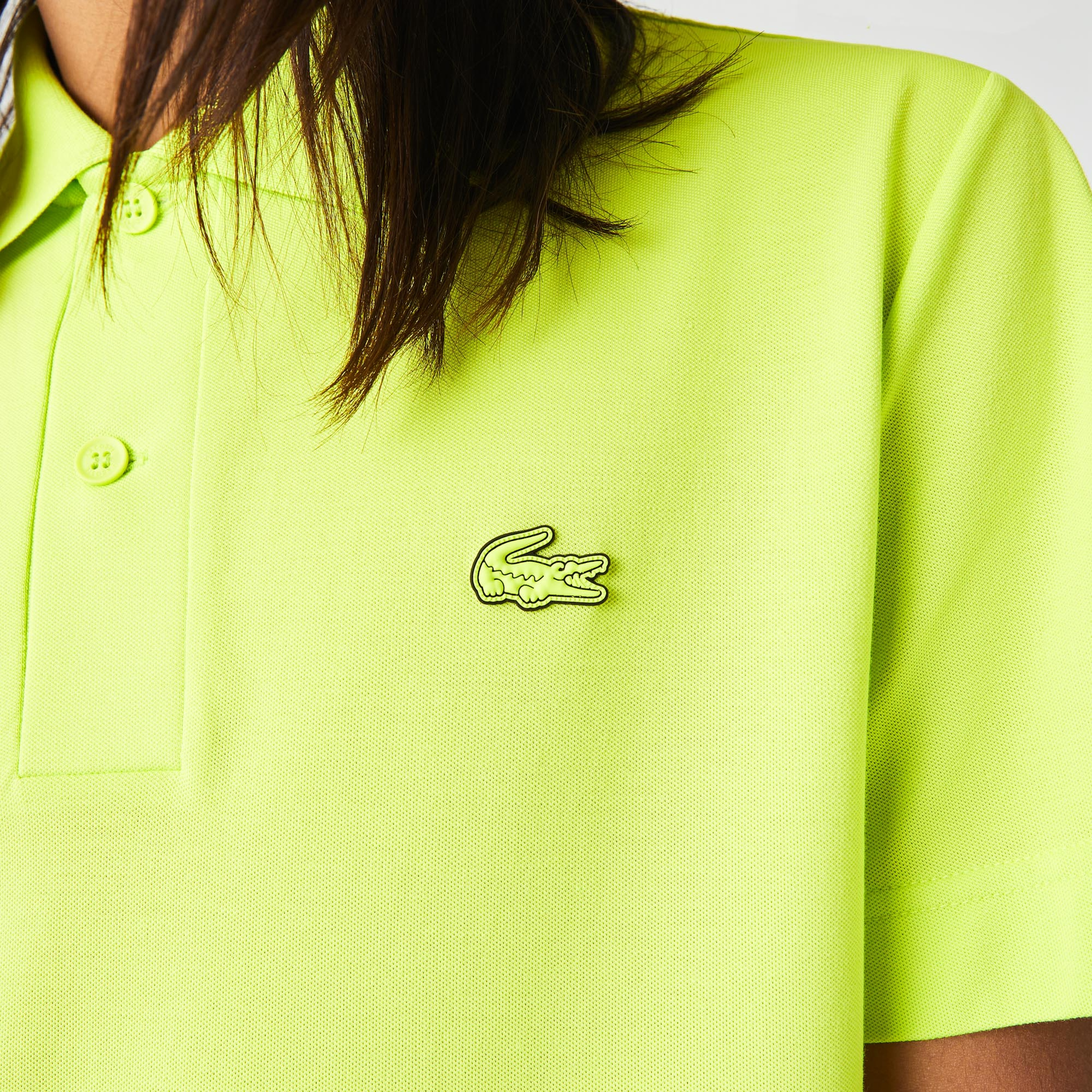 Lacoste Erkek Regular Fit Baskılı Organik Pamuk Sarı Polo