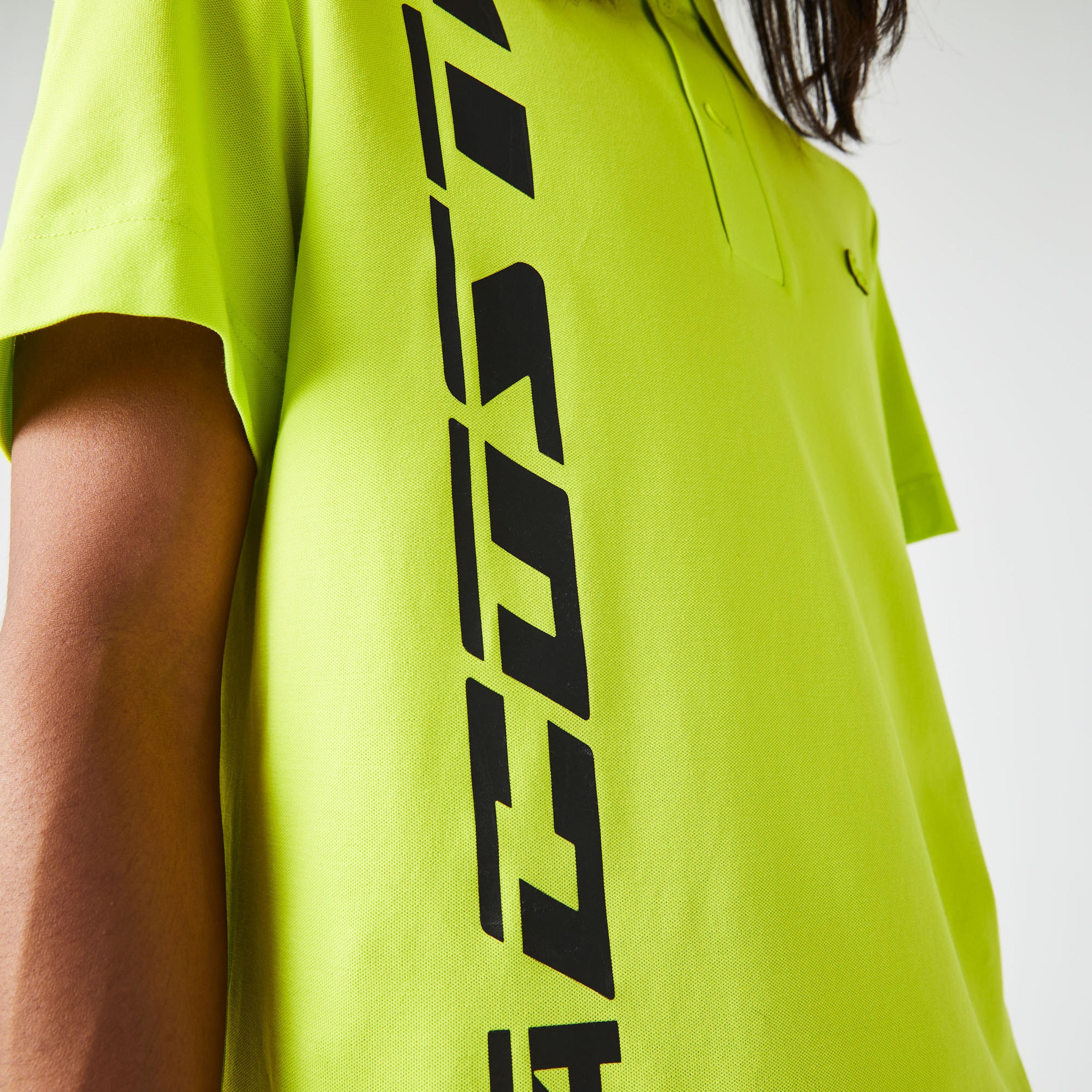 Lacoste Erkek Regular Fit Baskılı Organik Pamuk Sarı Polo