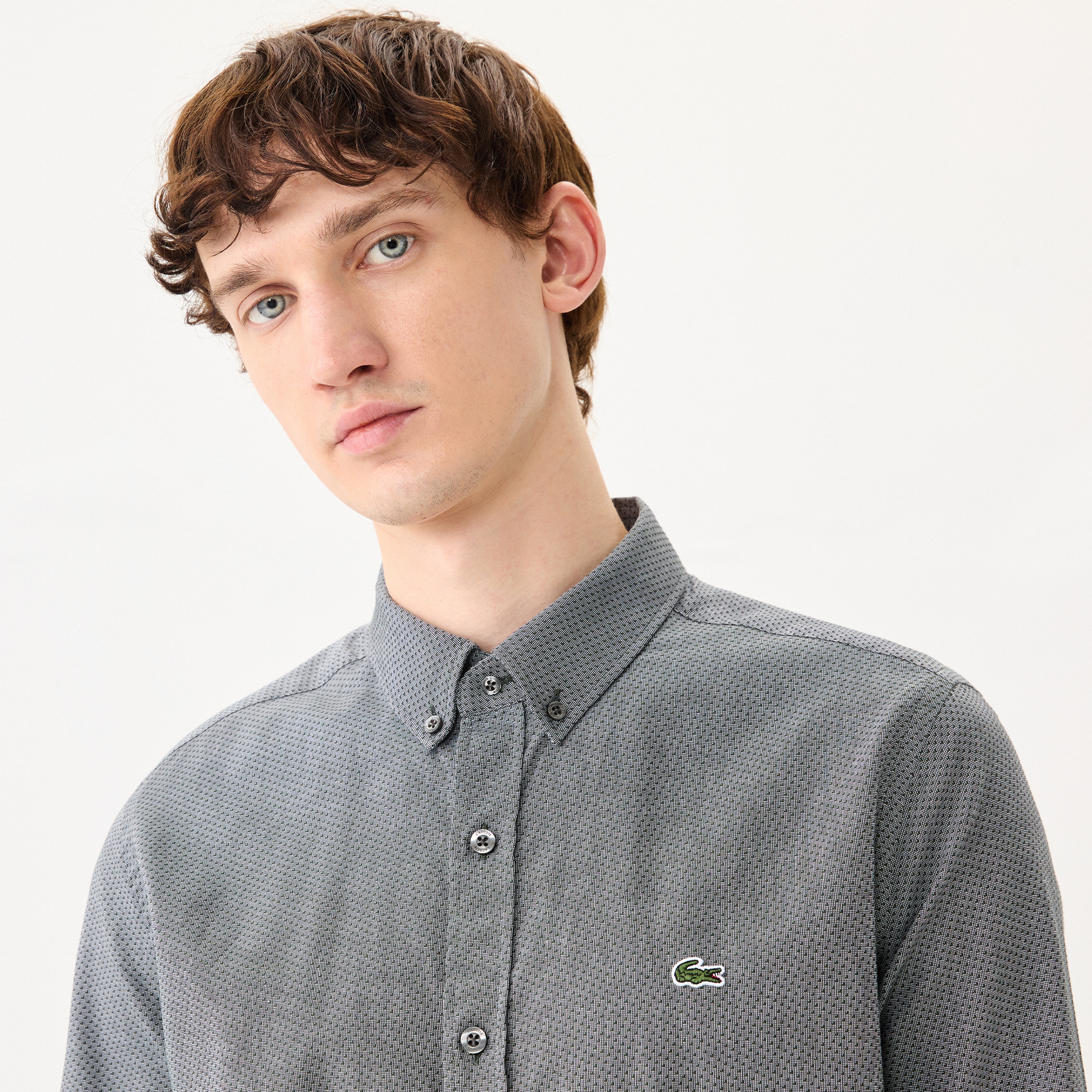 Lacoste Erkek Slim Fit Yeşil Gömlek