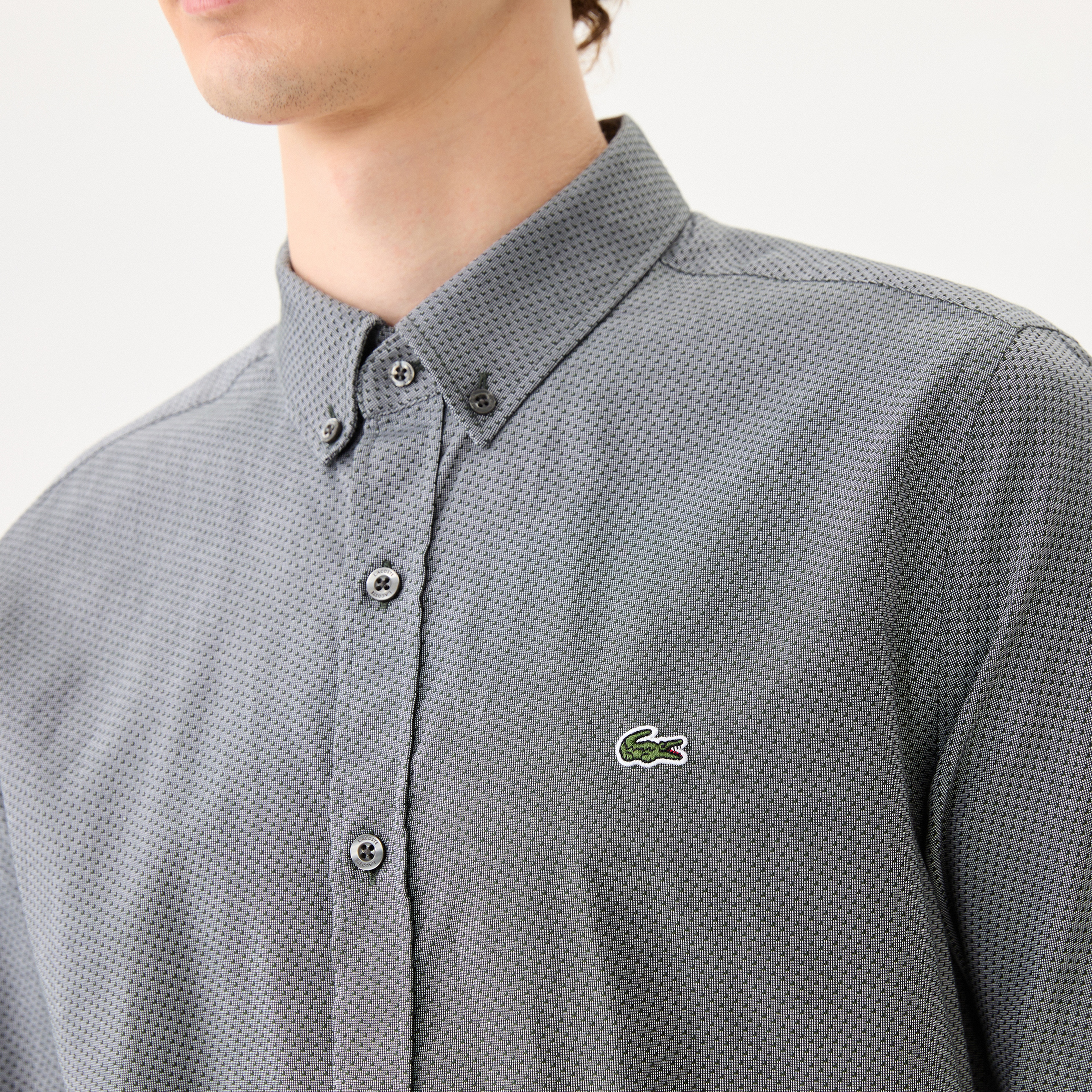 Lacoste Erkek Slim Fit Yeşil Gömlek