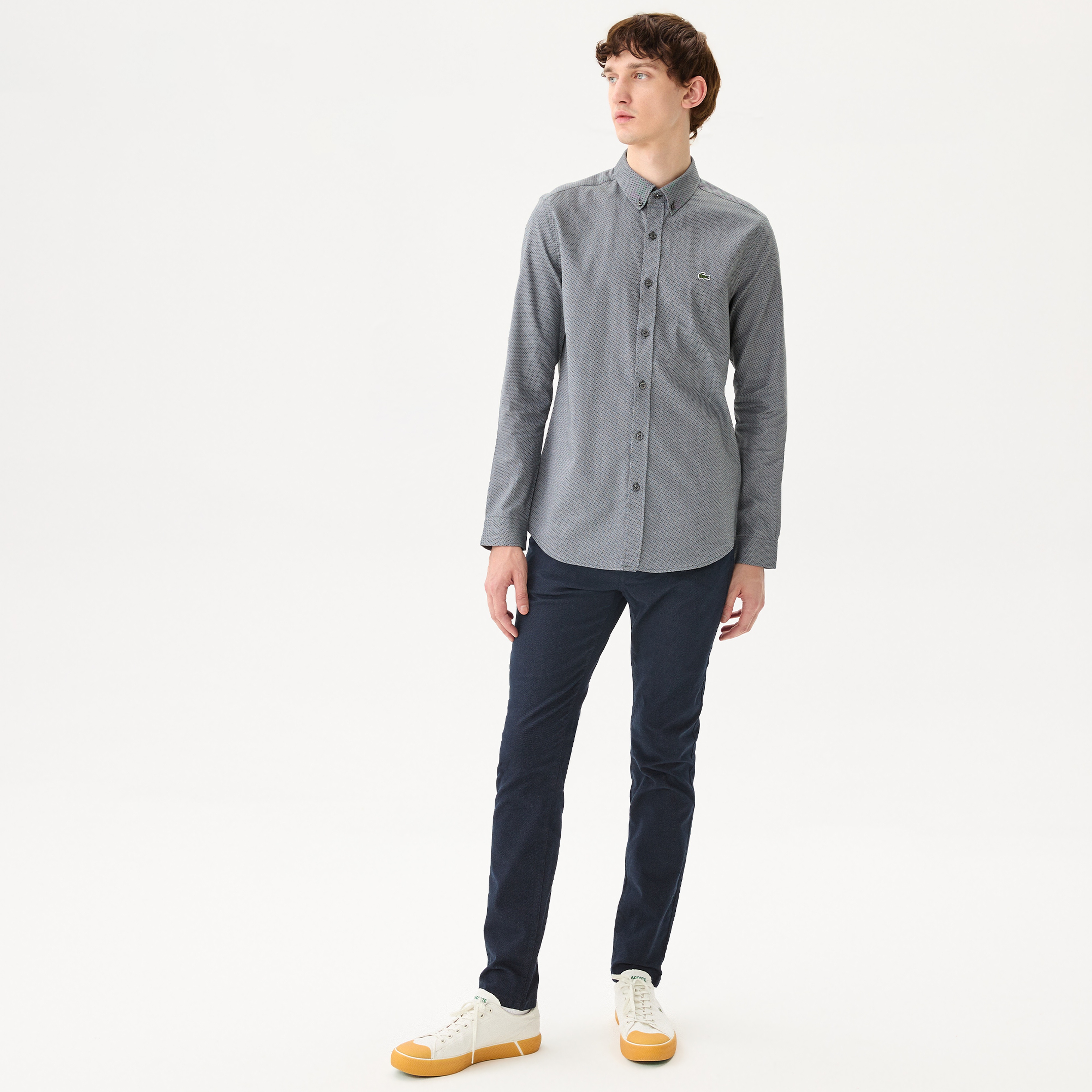 Lacoste Erkek Slim Fit Yeşil Gömlek