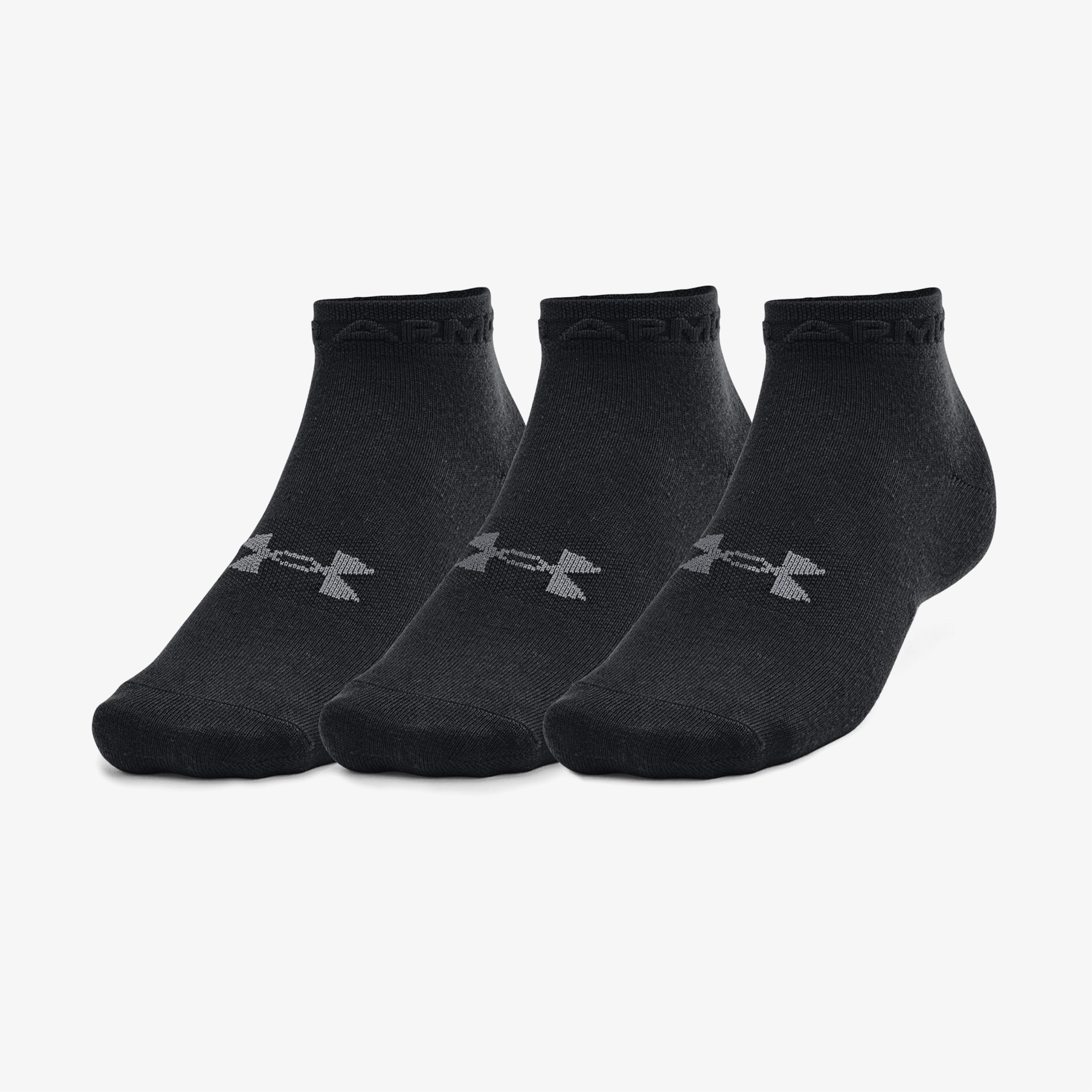 Under Armour Essential LoCut 3Pk Unisex Siyah Çorap