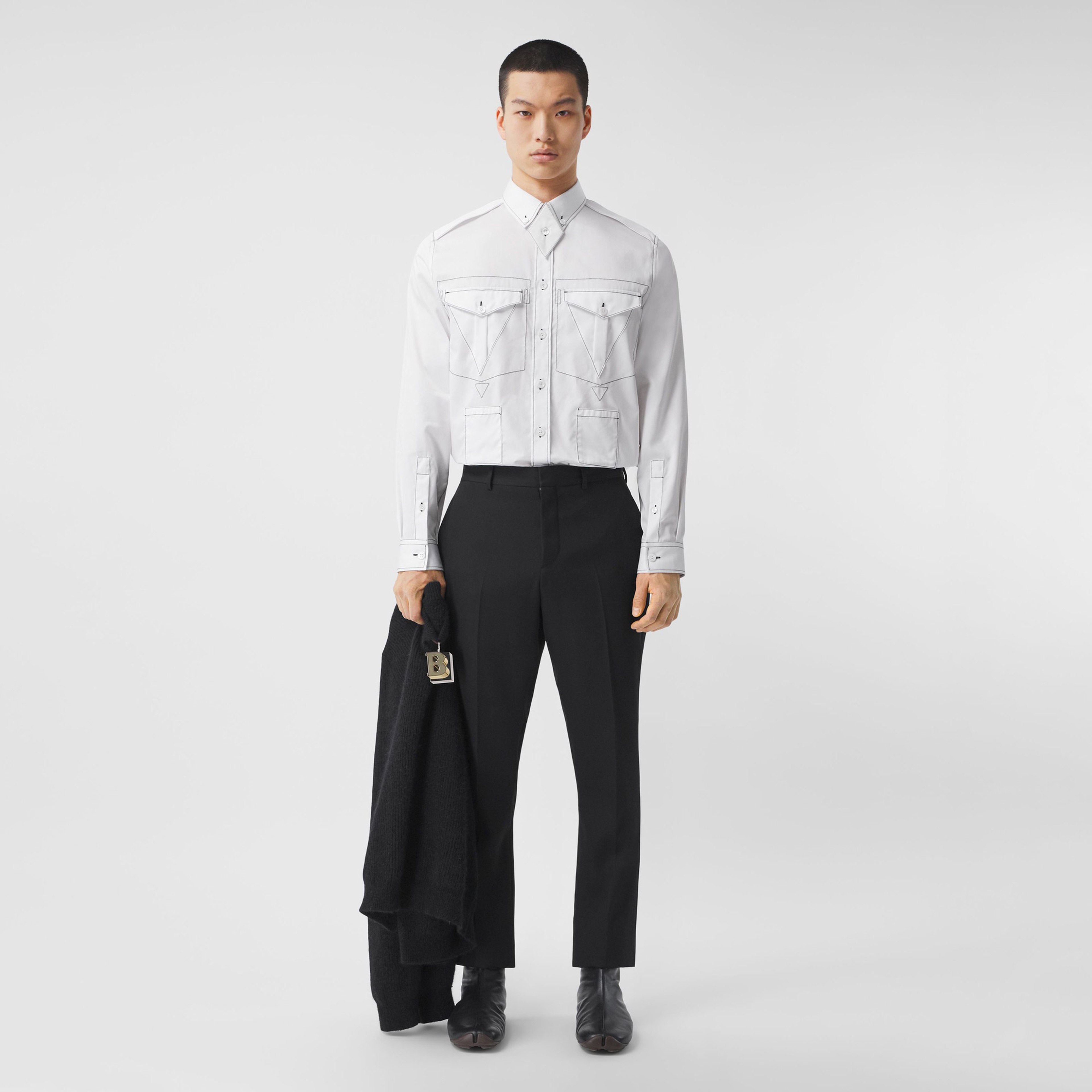 Burberry Erkek Beyaz Gömlek