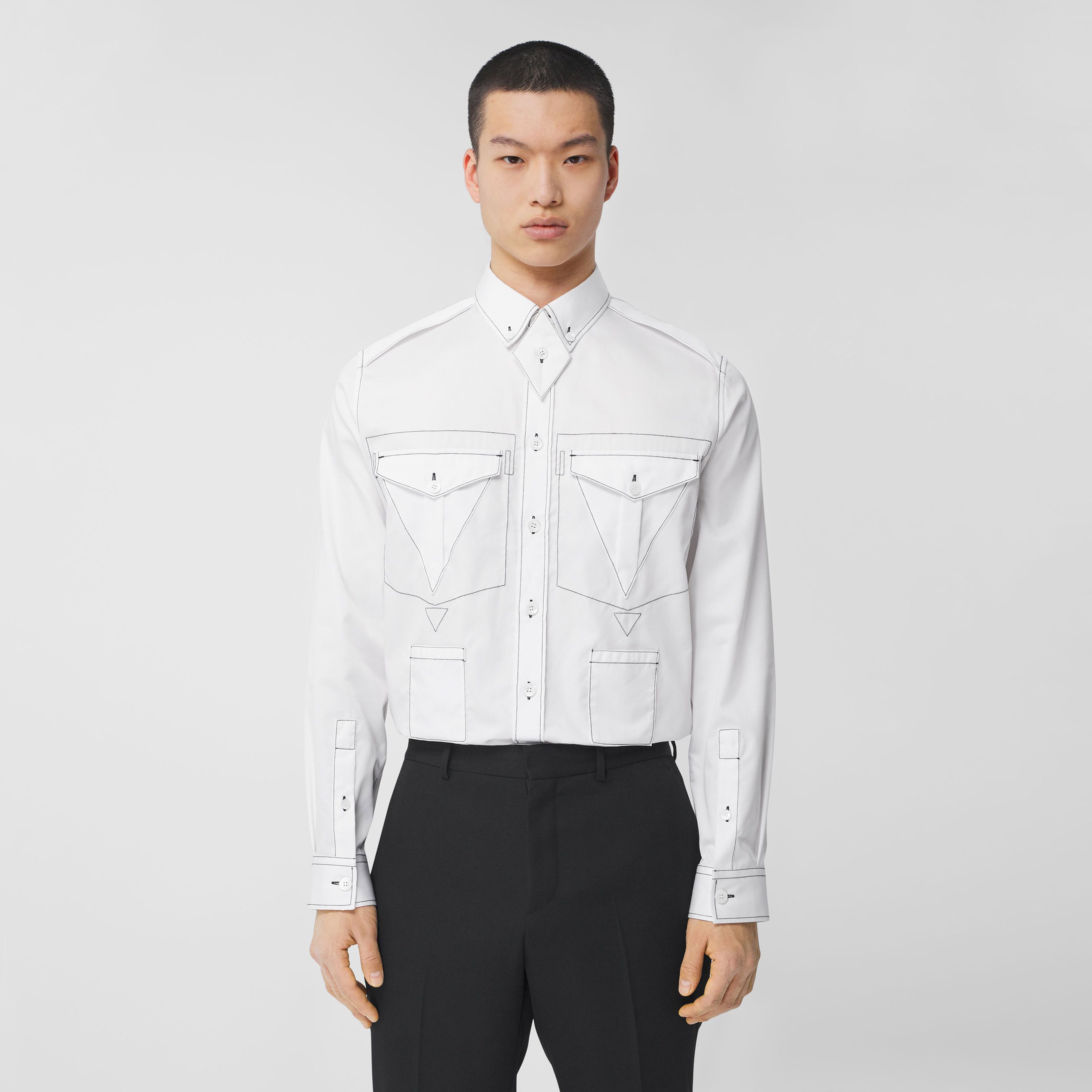 Burberry Erkek Beyaz Gömlek