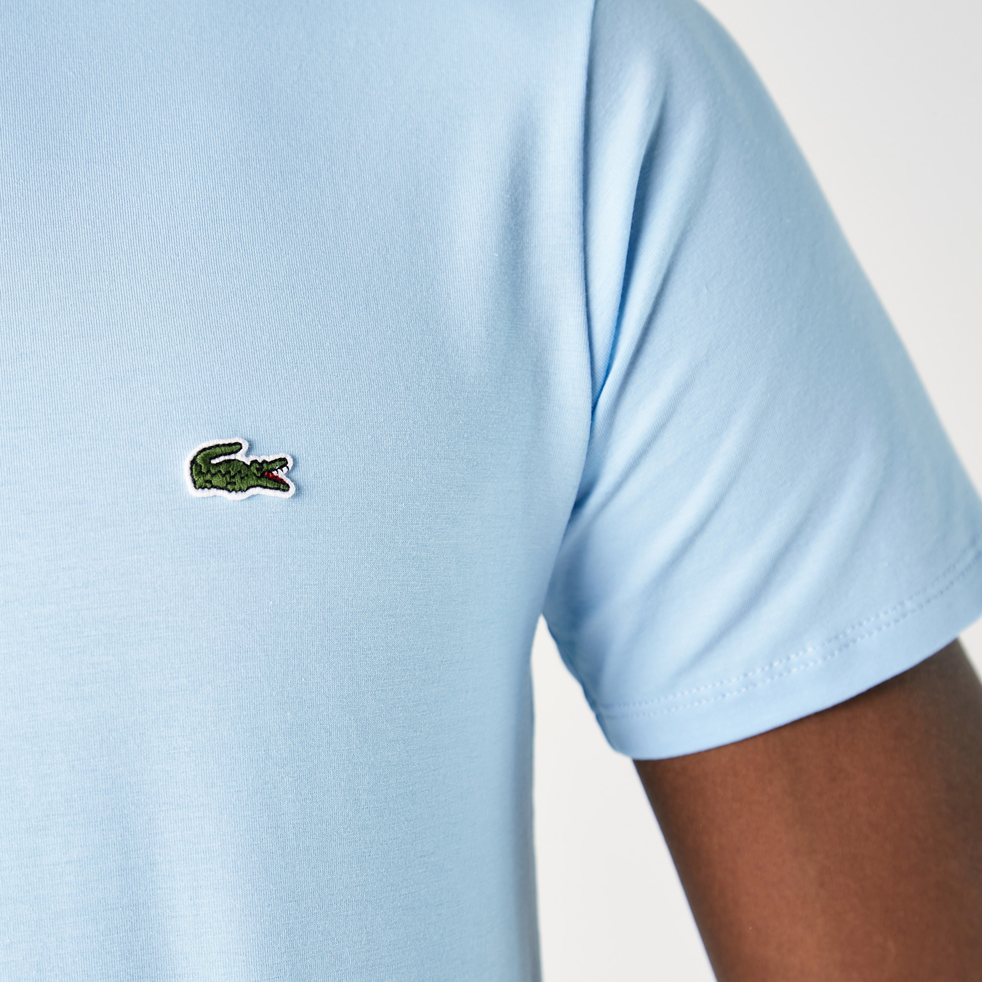 Erkek Slim Fit Bisiklet Yaka Mavi T-Shirt